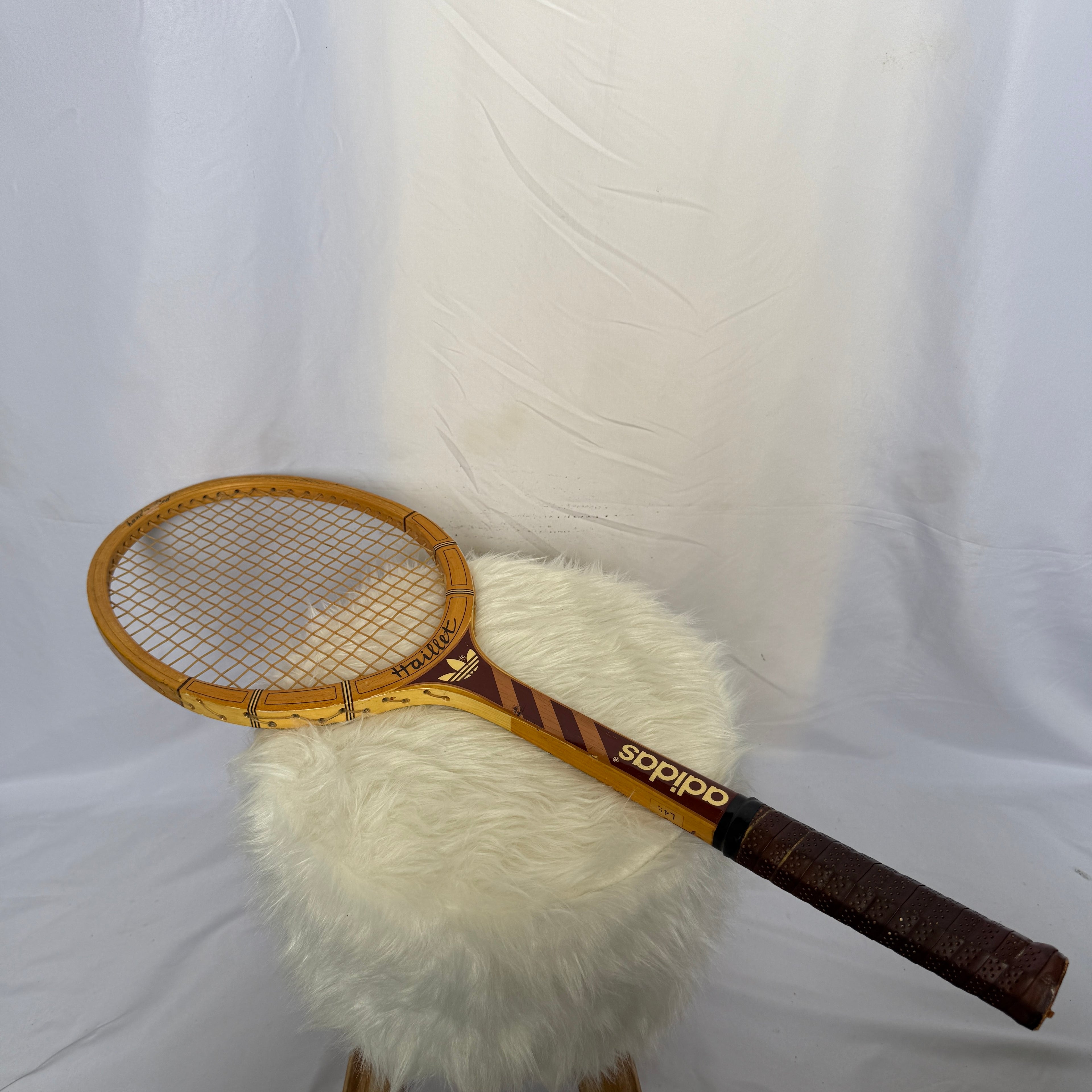 adidas Tennis Schläger – Modell „Haillet“ – Holz – 70er Vintage – Rarität