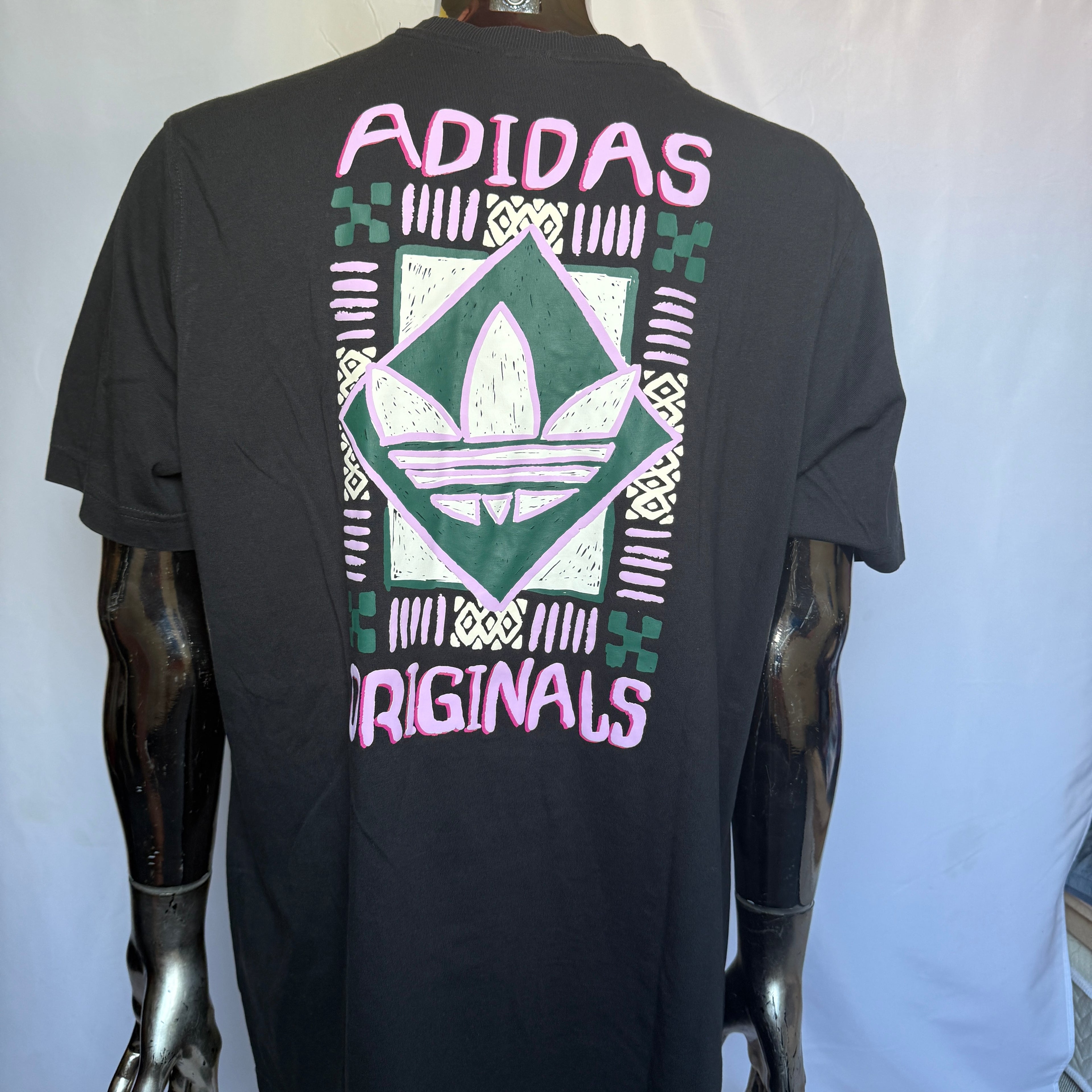 adidas Originals T-Shirt / Shirt – Back Print Trefoil Graphic – Gr. L