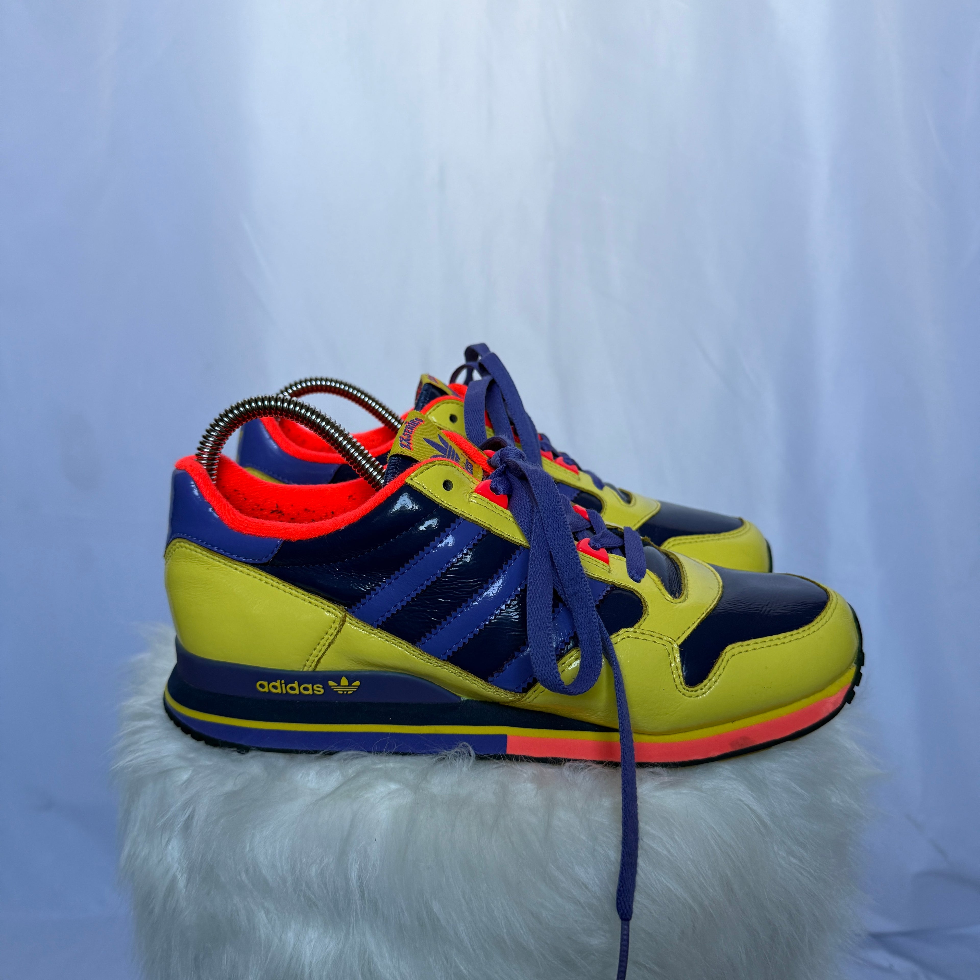 Adidas ZX 700 – Yellow / Navy / Red – Patent Leather – frühe 00er Jahre - 39 1/3