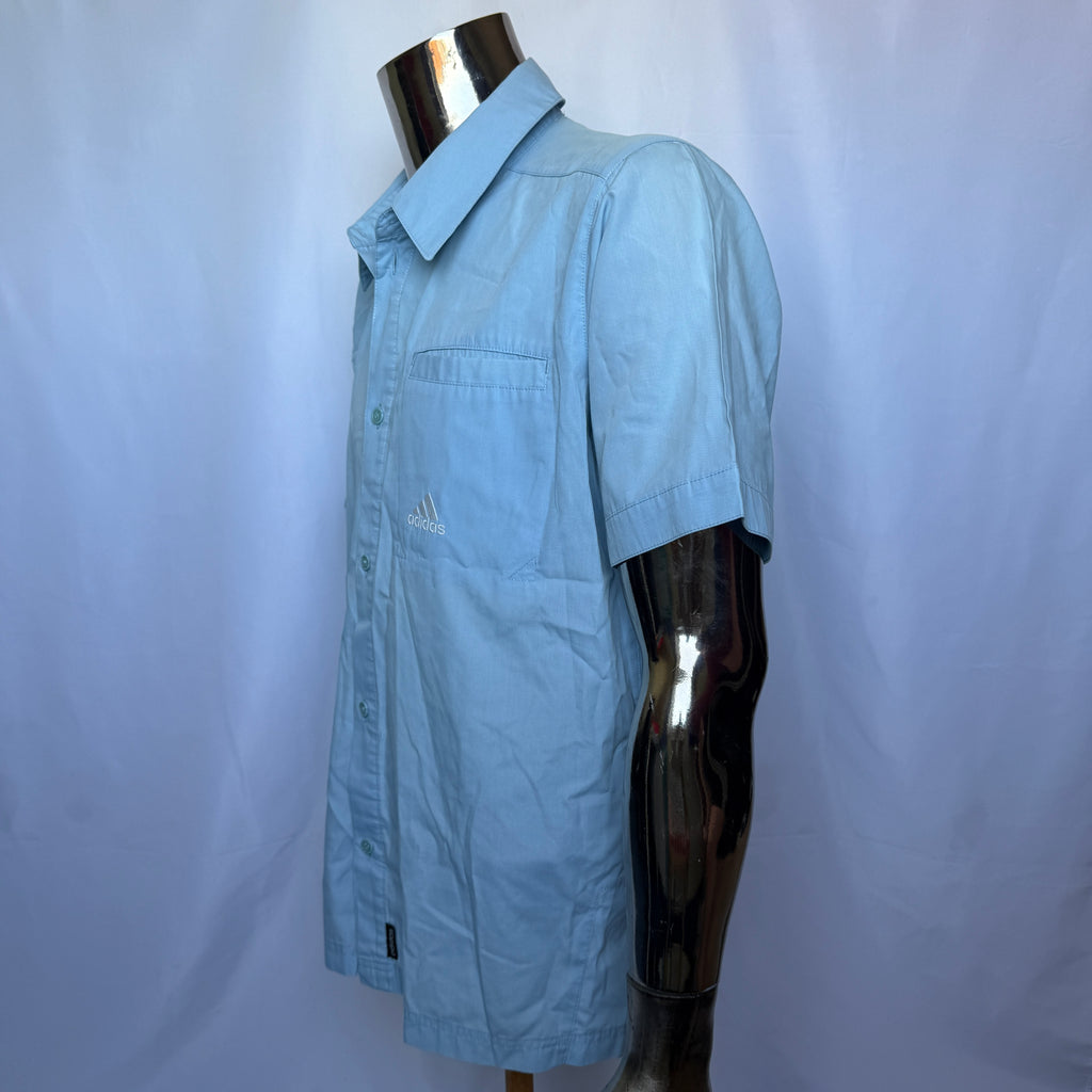 Adidas Kurzarm Hemd – frühe 00er Vintage - Größe L