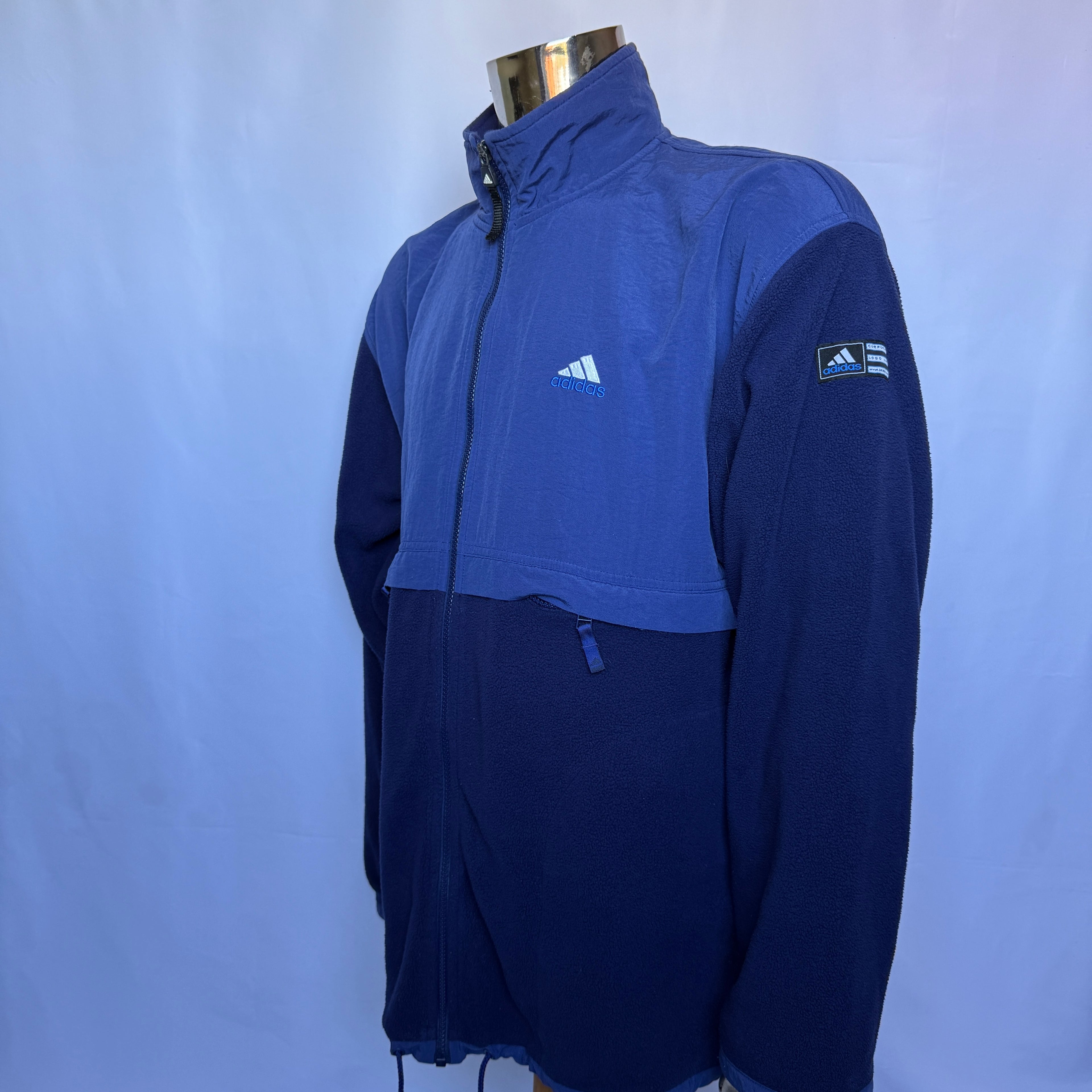 Adidas Outdoor Fleecejacke - frühe 90er Jahre Vintage - Größe M