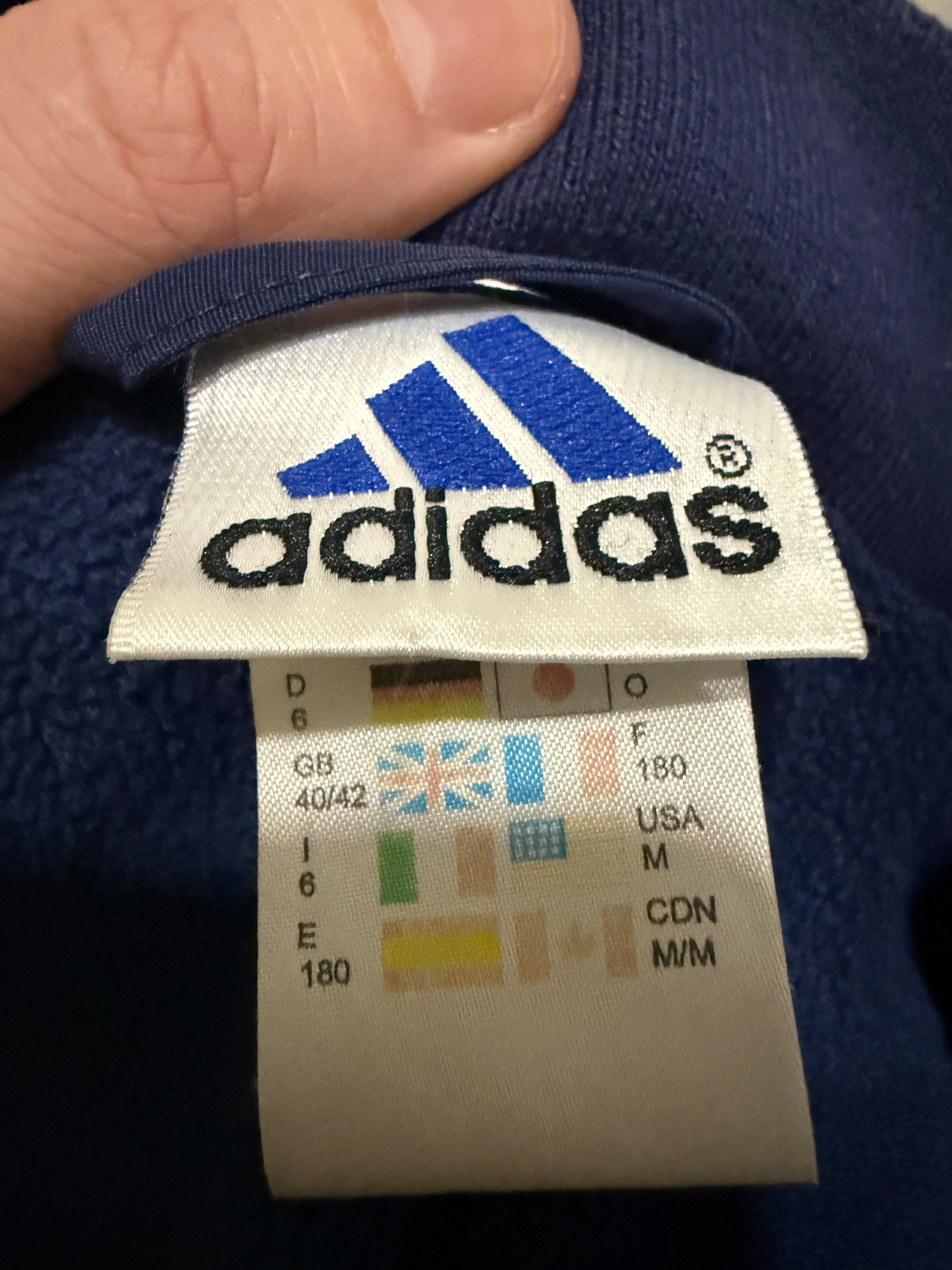 Adidas Originals Windbreaker Half-Zip Pullover / Jacke – späte 90er- Größe M