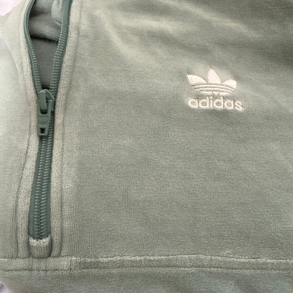 adidas Velour / Samt Hoodie / Pullover – Trefoil – Retro – Gr. M