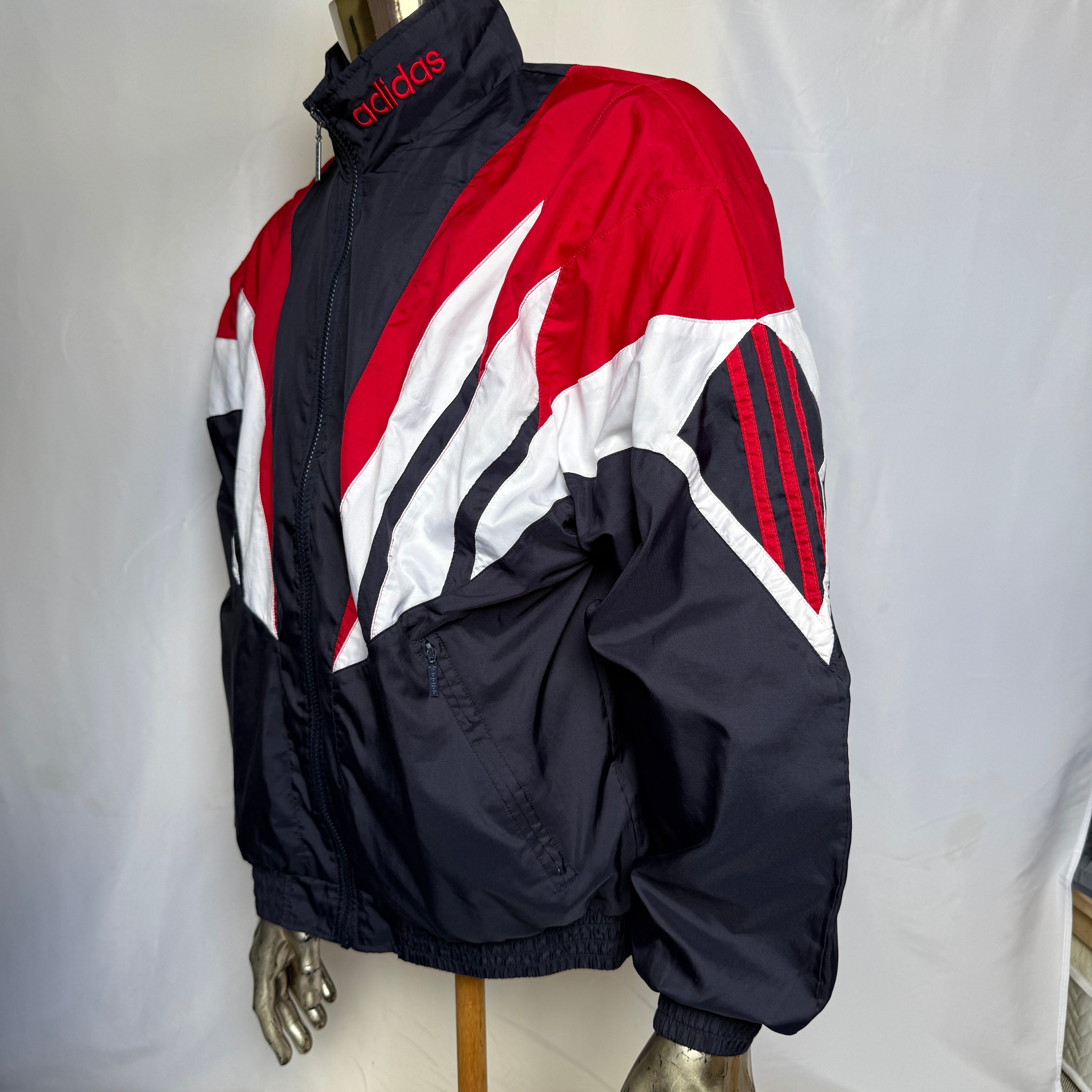 adidas 90er Vintage Track Jacket / Windbreaker Jacke (Y2K) – Gr. M