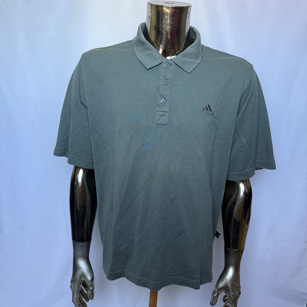 Adidas Performance Polo Shirt – Slate Grey – späte 90er Jahre - Größe M