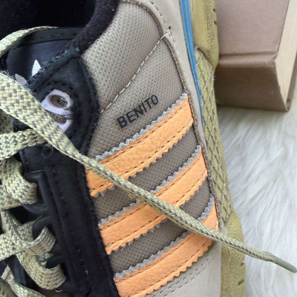 adidas x Bad Bunny Forum PWR „Benito“ – Sand / Acid Orange – Größe 39 1/3