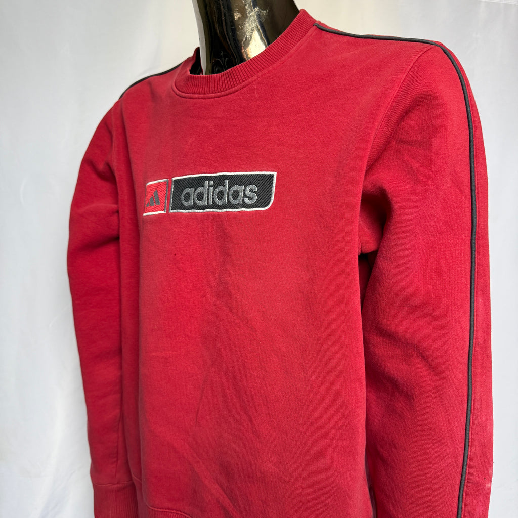 adidas 90er Vintage Sweatshirt / Pullover – Logo Patch – Gr. L