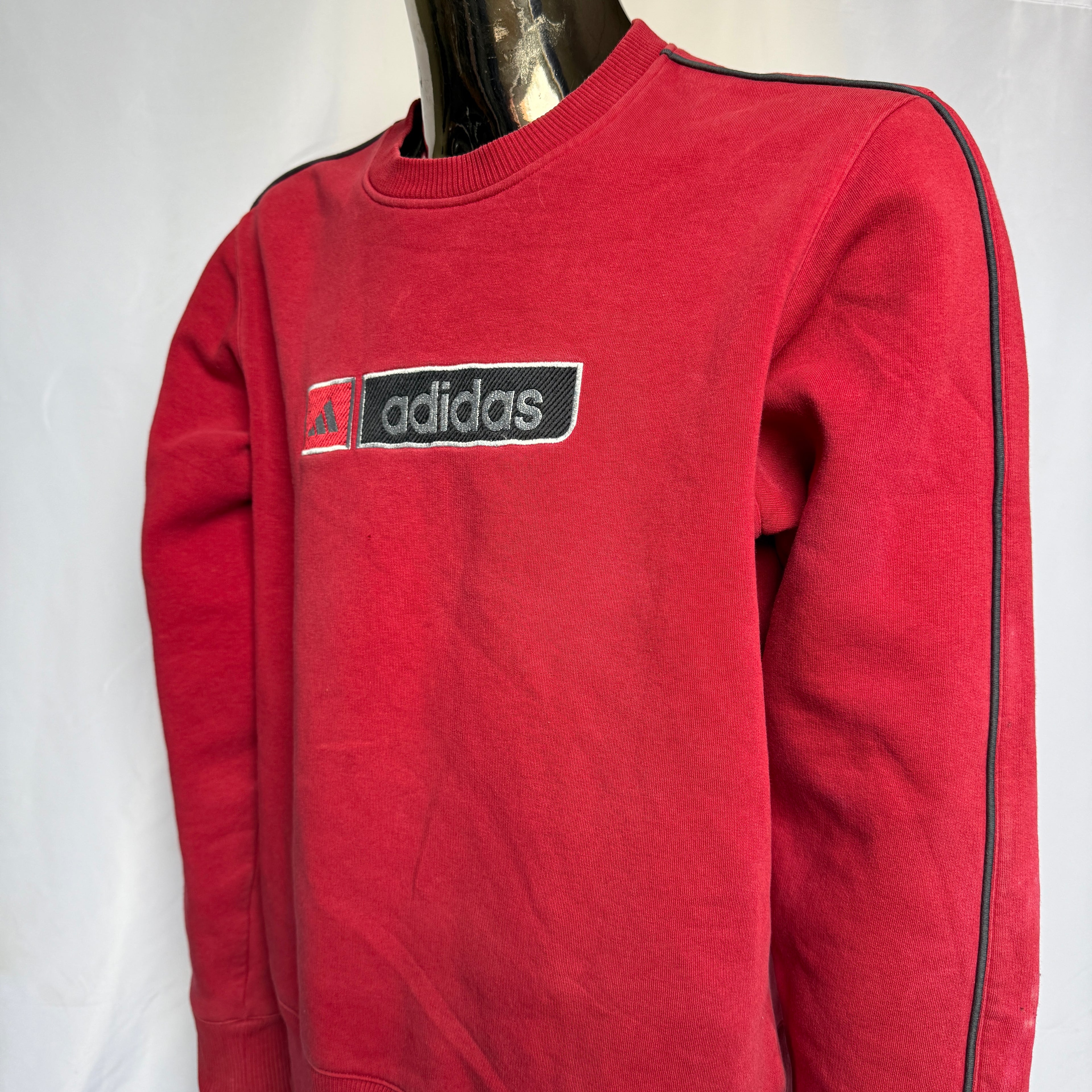 adidas 90er Vintage Sweatshirt / Pullover – Logo Patch – Gr. L