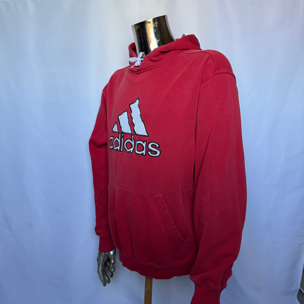 Adidas Hoodie – Red Logo Hoodie – 2006 Vintage - Größe XL