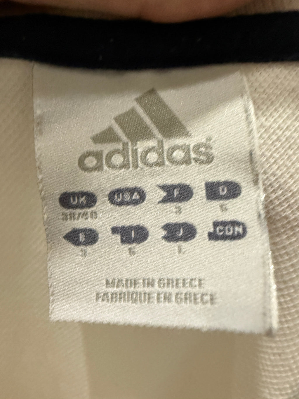 Adidas Polo Shirt – Classic White Minimal – frühe 00er Jahre Vintage - Größe L