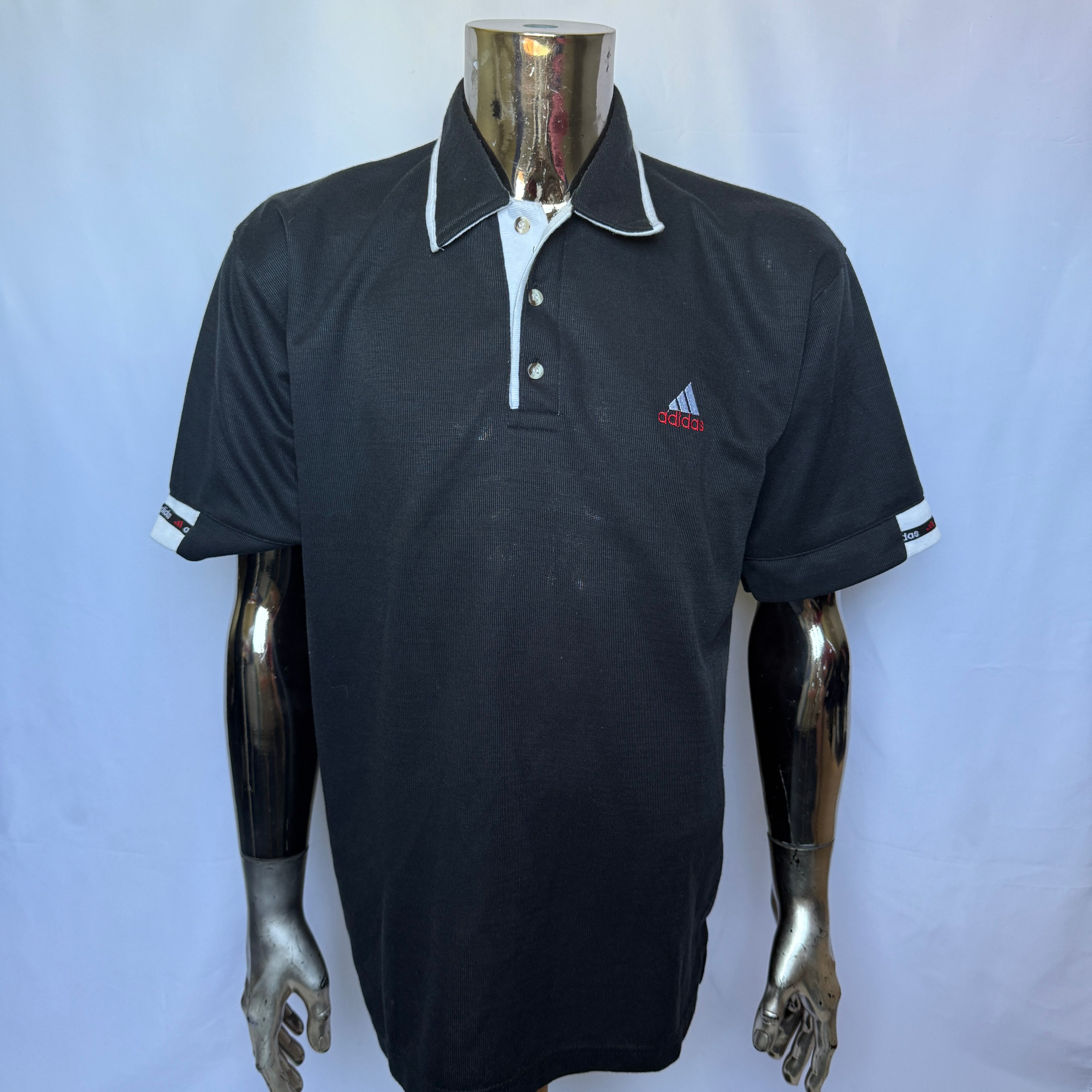 Adidas Equipment Polo Shirt – späte 90er Jahre Vintage - Größe XL