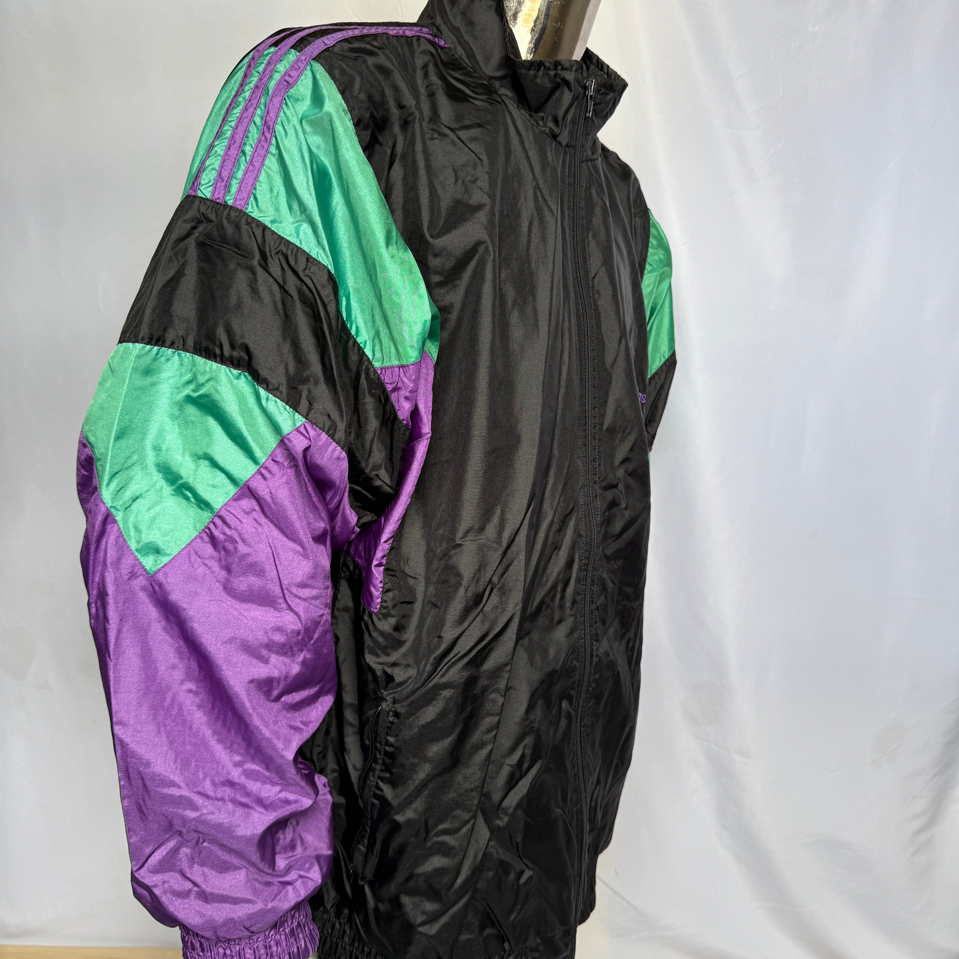 adidas 90er Vintage Track Jacket / Jacke / Windbreaker - Y2K - Gr. L