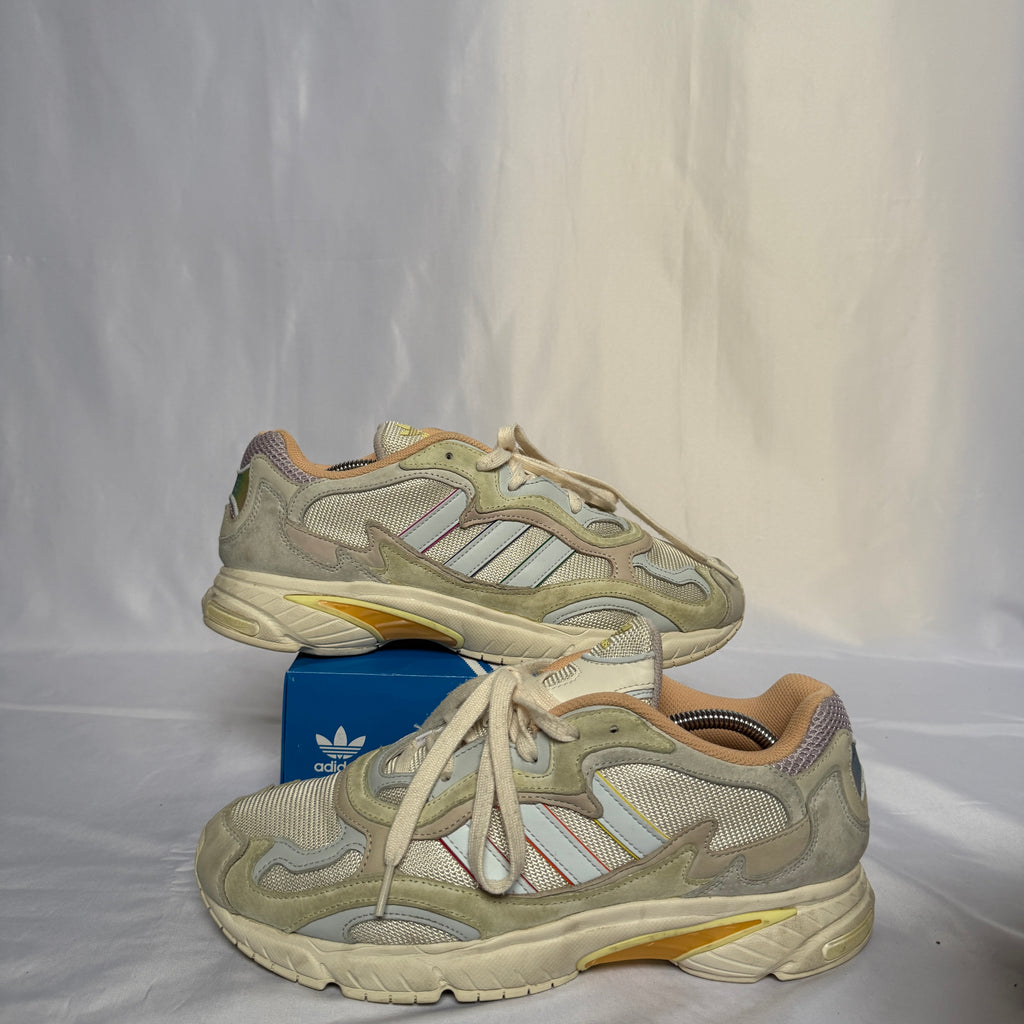 Adidas Temper Run – Creme/Grau/Gelb – Größe 46 (US 11,5)