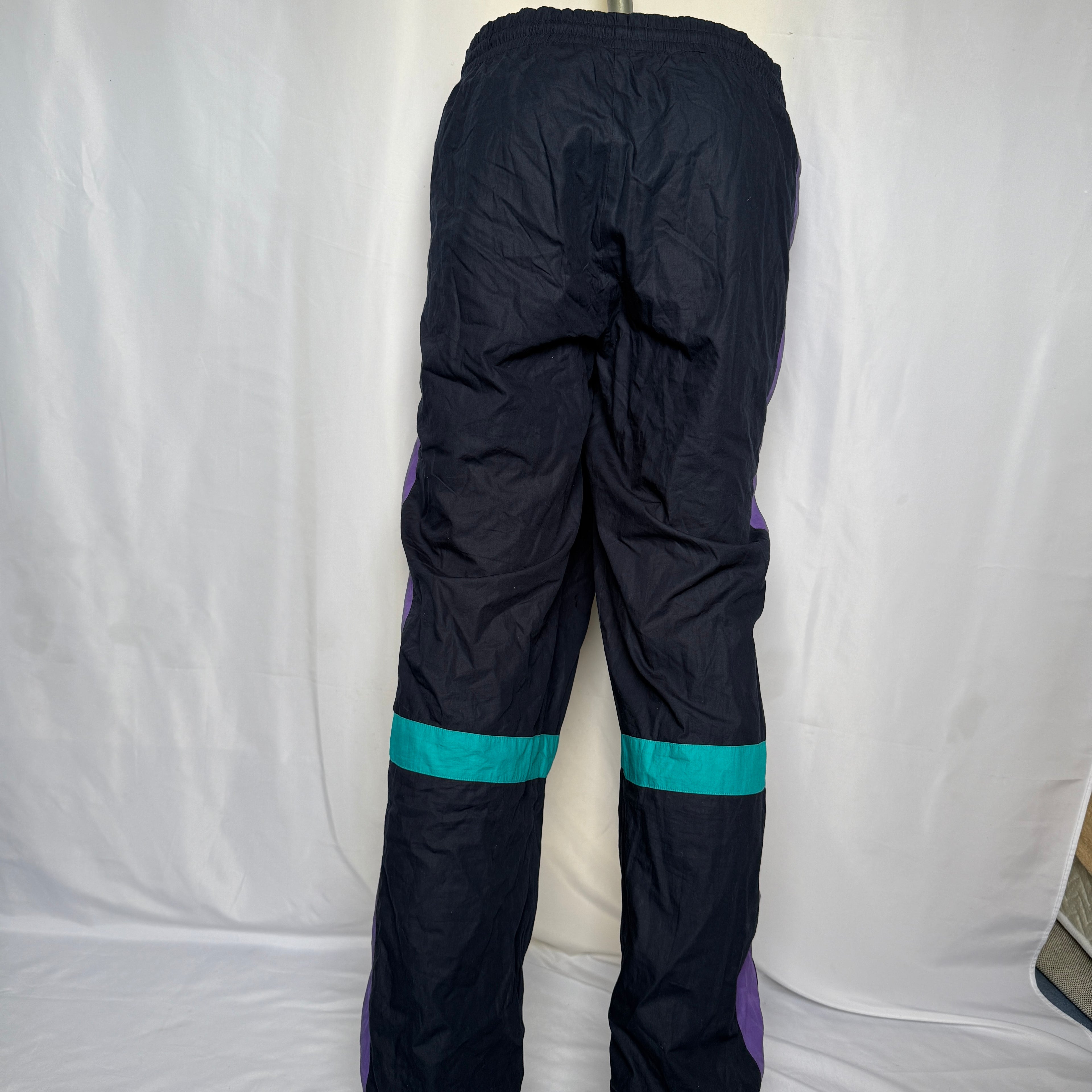 Adidas Originals Nylon Jogginghose / Trainingshose - frühe 90er Jahre Vintage - Größe L