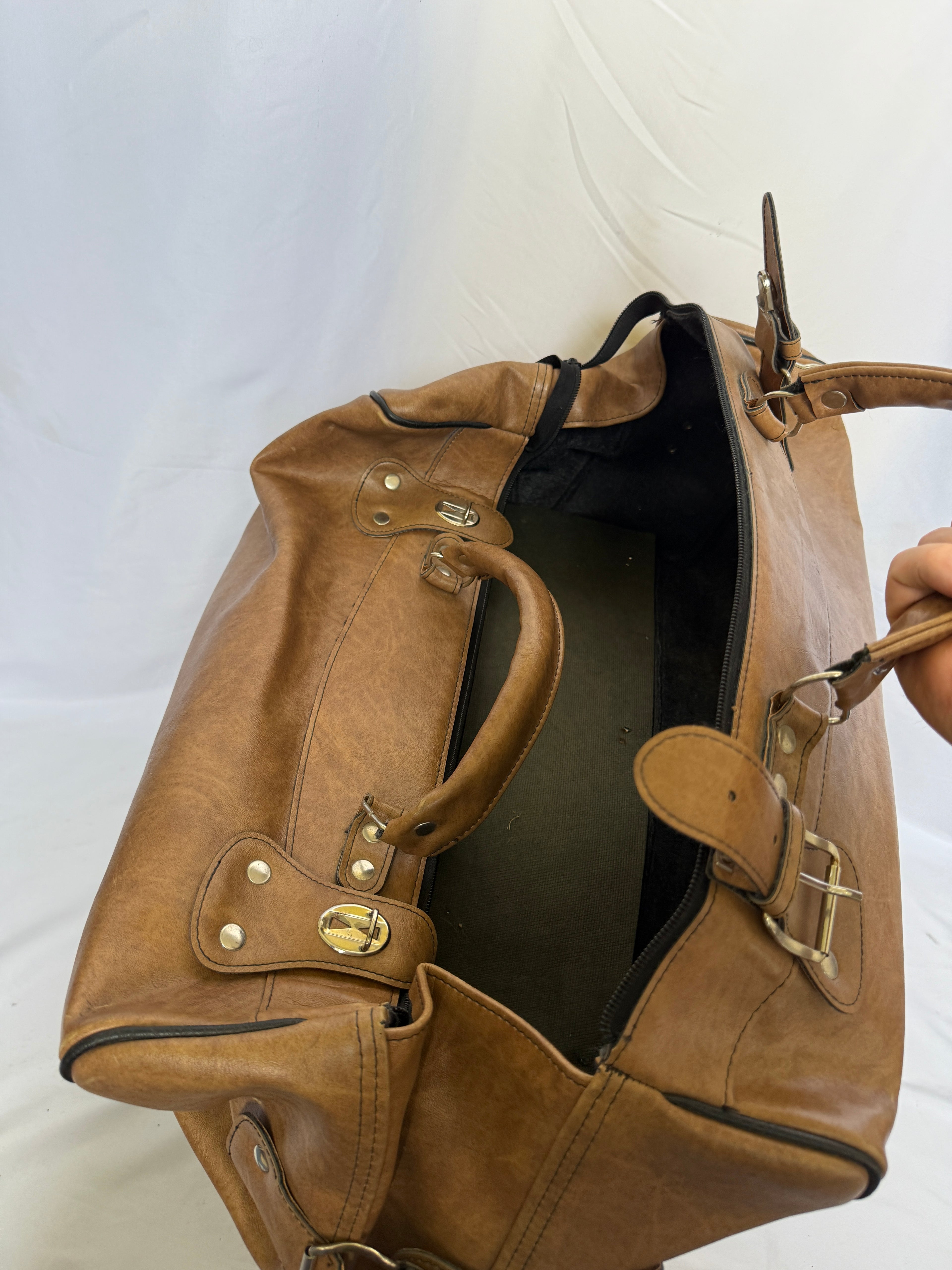 adidas 80er - 90er Vintage Leder Sporttasche / Reisetasche – Rarität