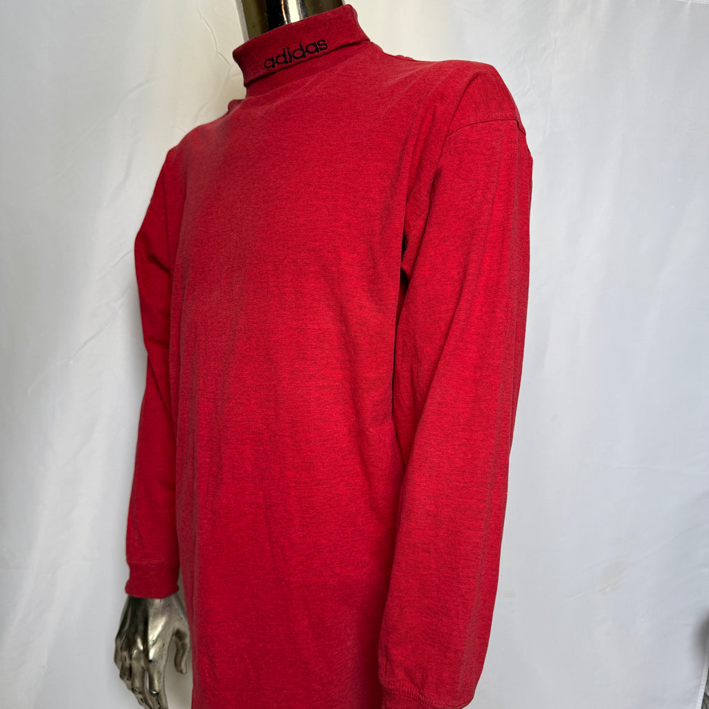 adidas 90er Vintage Rollkragen Pullover / Shirt - Y2K – Gr. L