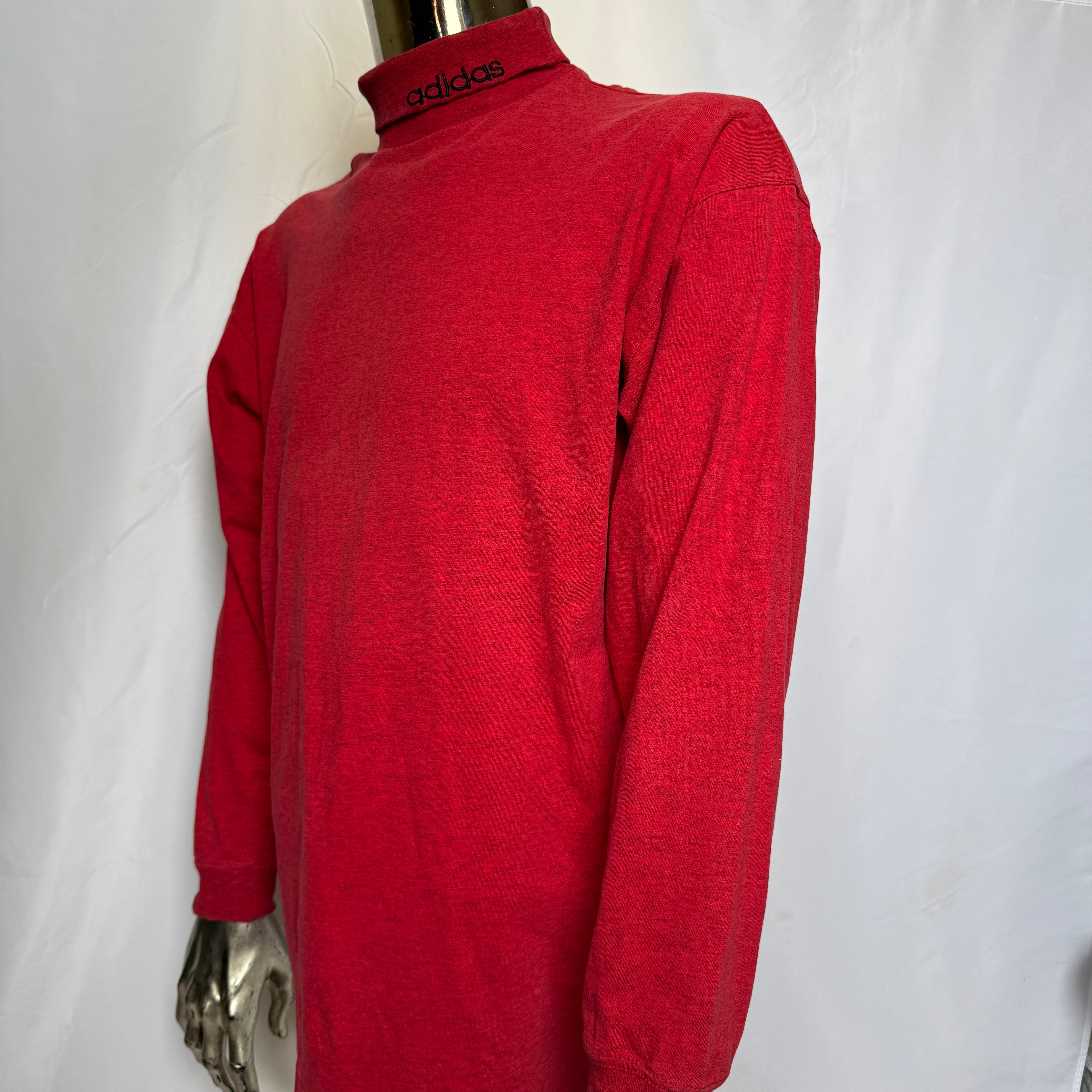 adidas 90er Vintage Rollkragen Pullover / Shirt - Y2K – Gr. L