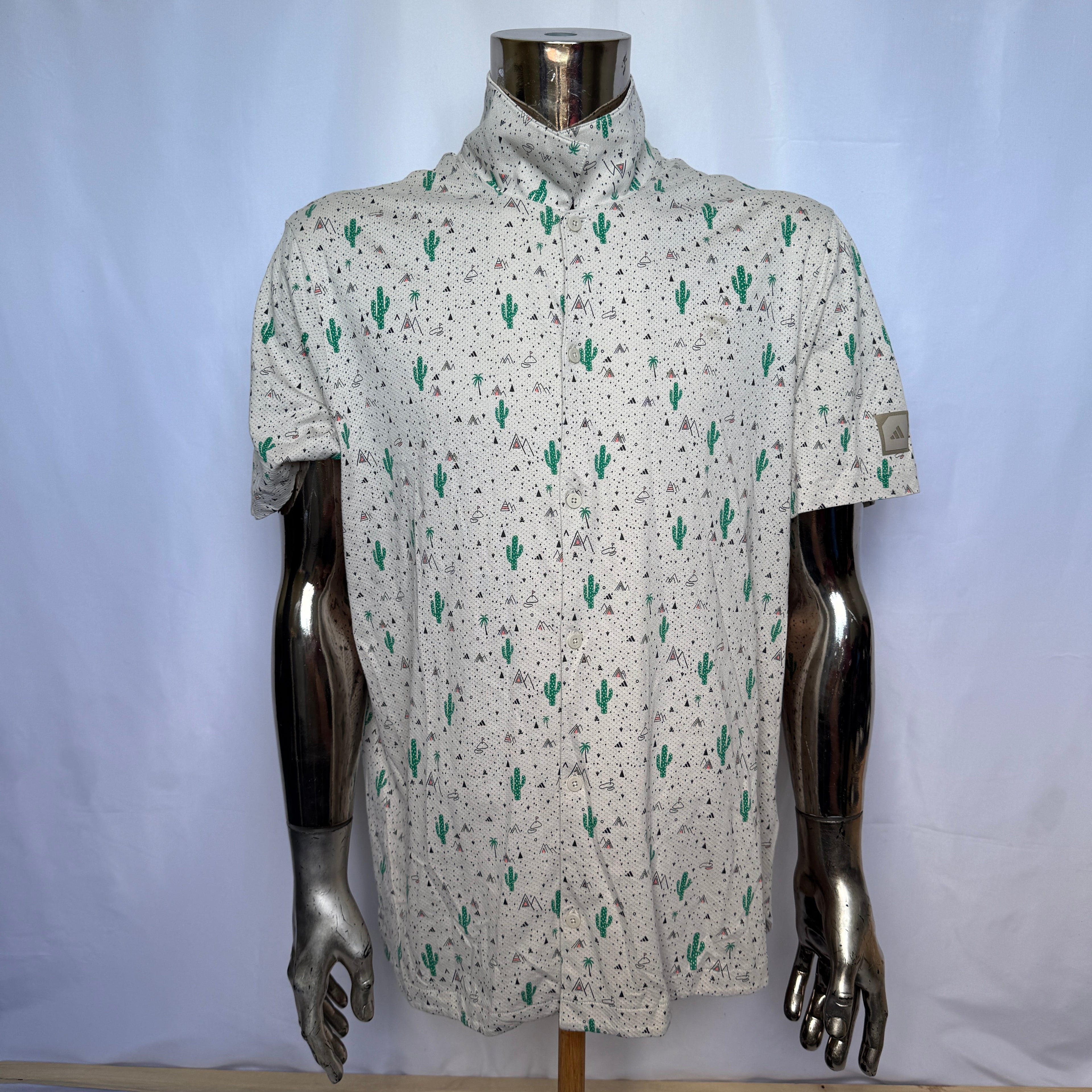 Adidas Hemd – Cactus Print – Modern Performance Style - Größe XL