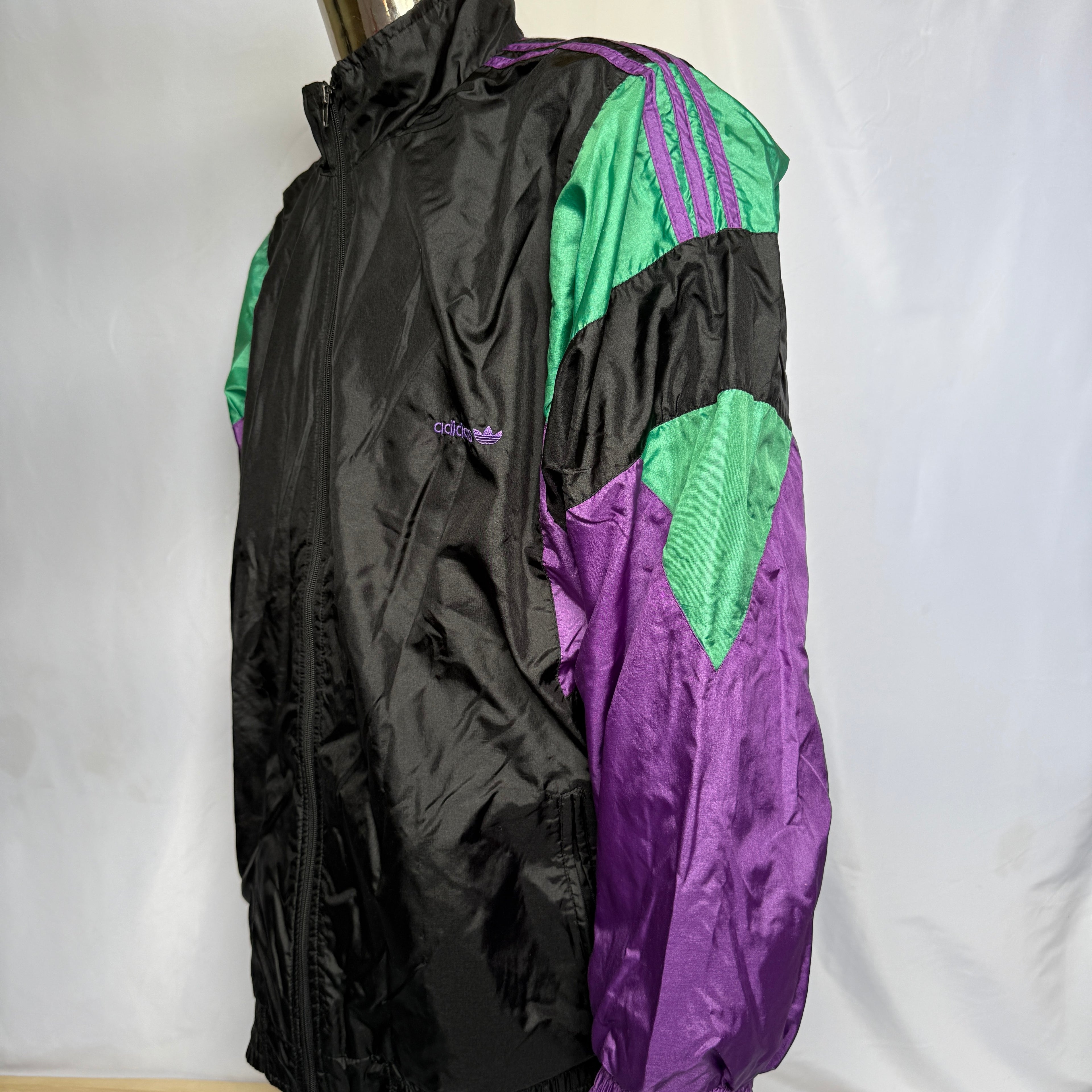 adidas 90er Vintage Track Jacket / Jacke / Windbreaker - Y2K - Gr. L