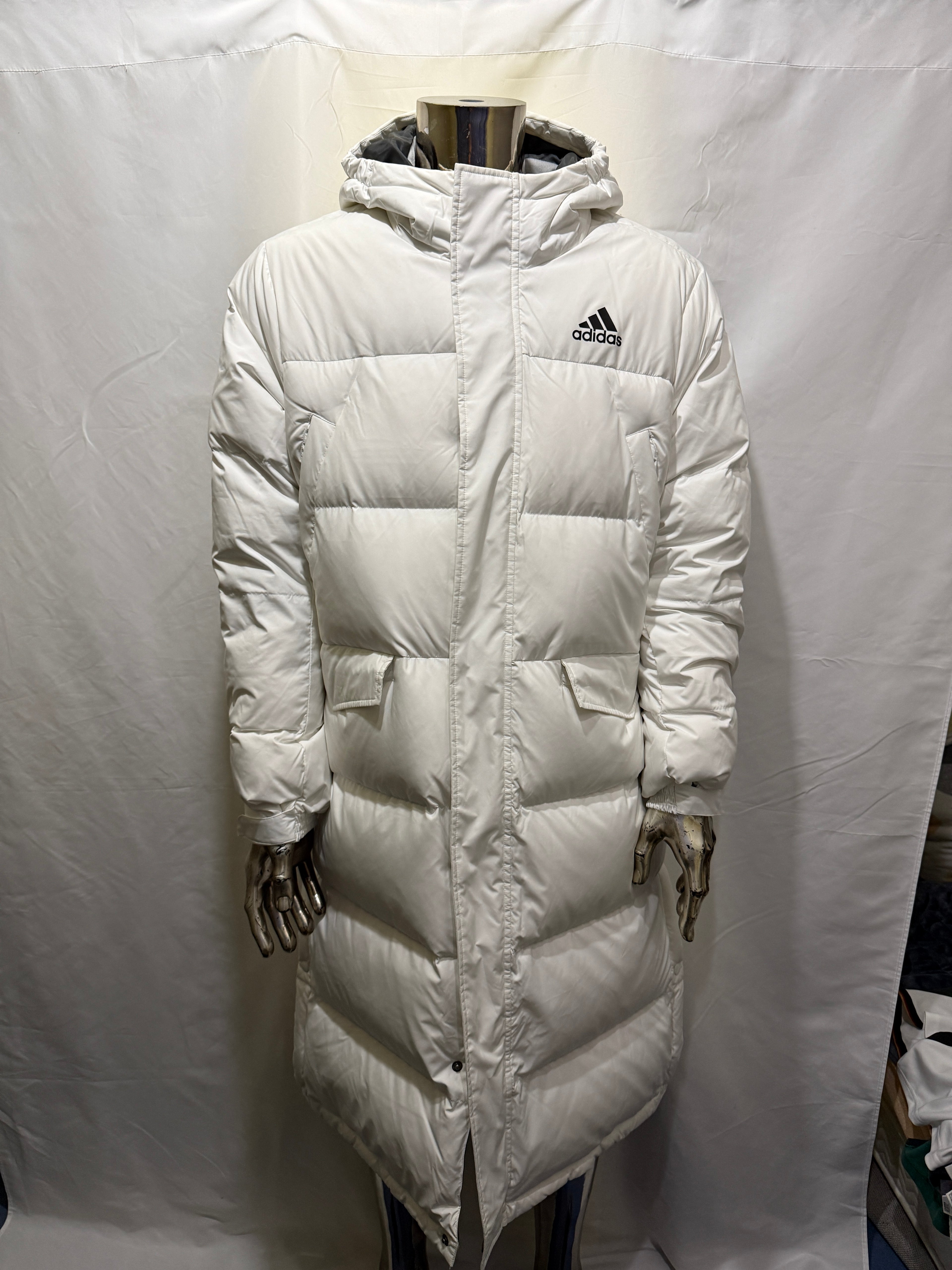 adidas Winter Winterjacke / Steppmantel – Daunenoptik – Kapuze – Gr. L