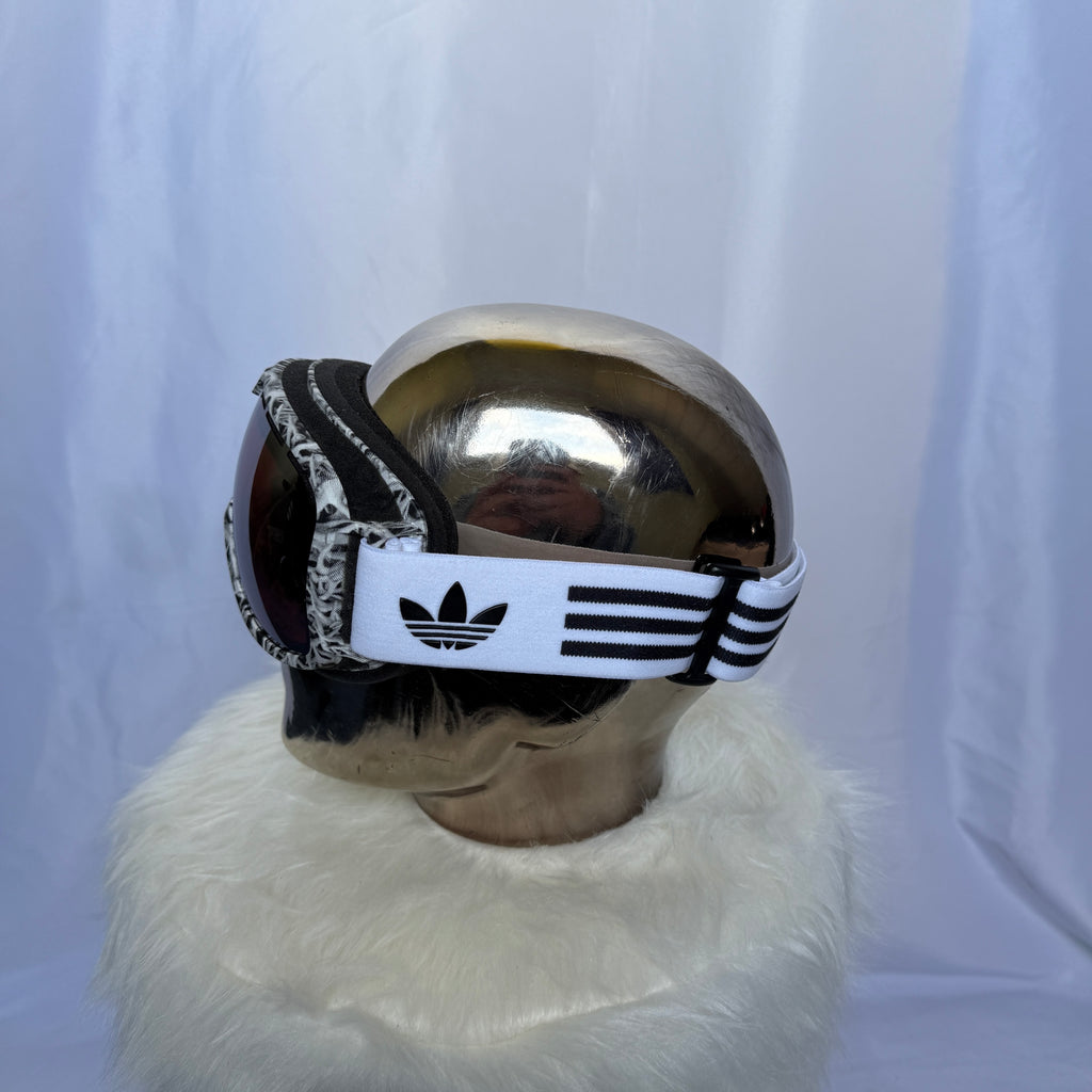 Adidas Originals Skibrille – Trefoil Design Weiß/Schwarz NEU