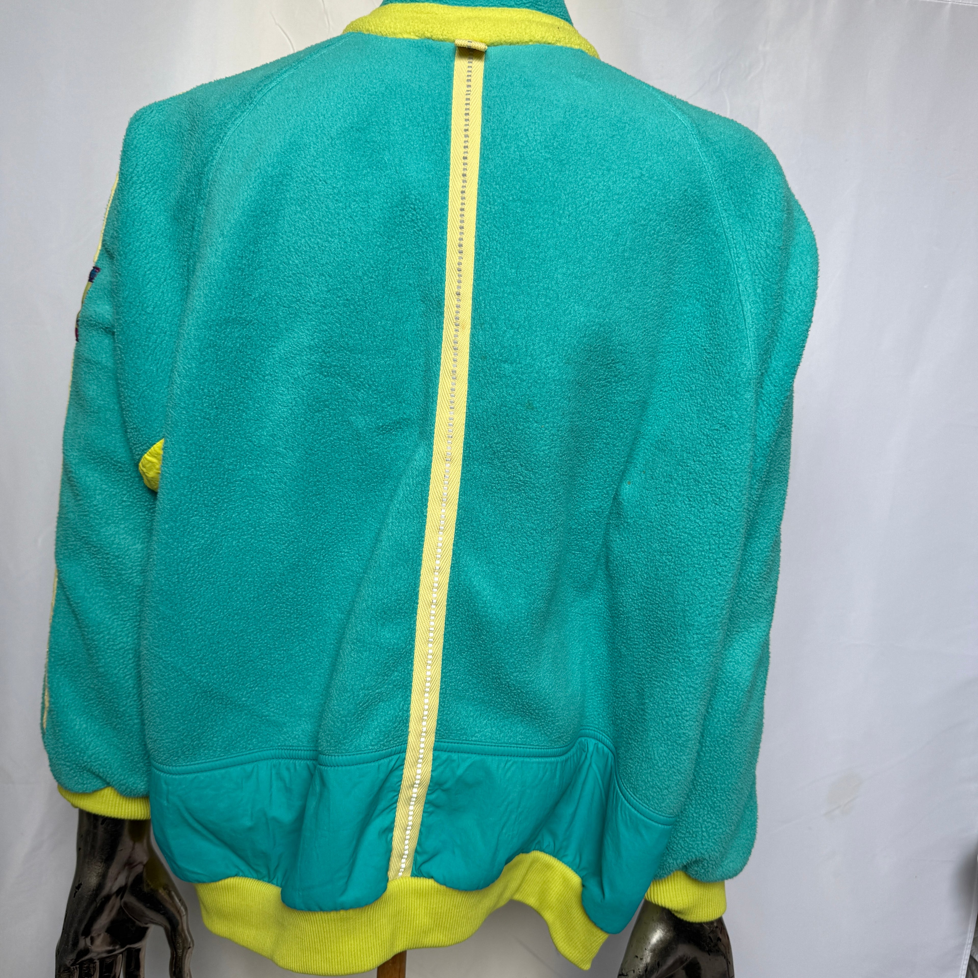 adidas 80er 90er Vintage Polarlite / Trekking Fleece Pullover / Hoodie – Colorblock – Gr. M