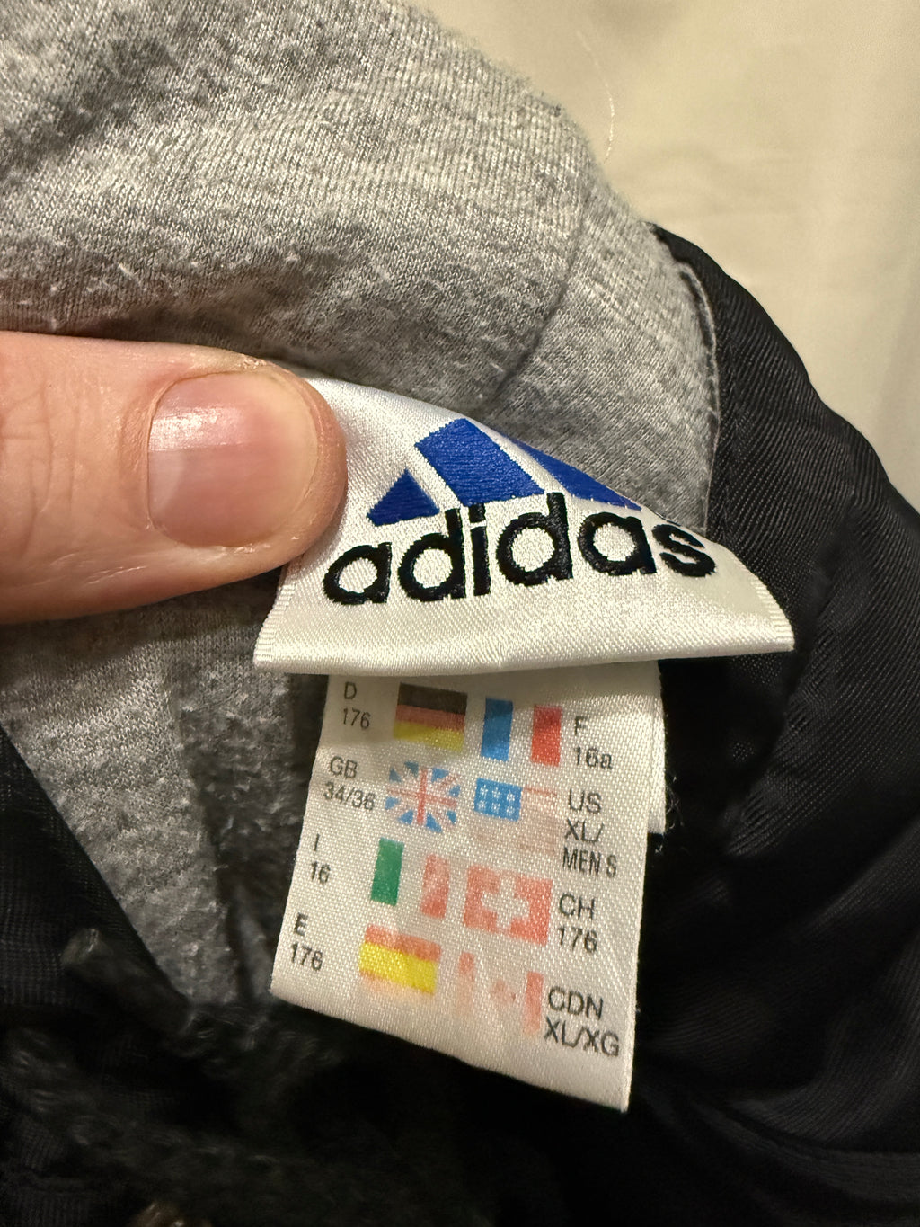 Adidas Coach Jacke / Herbst - Winterjacke – 90er Vintage - Gr. XL