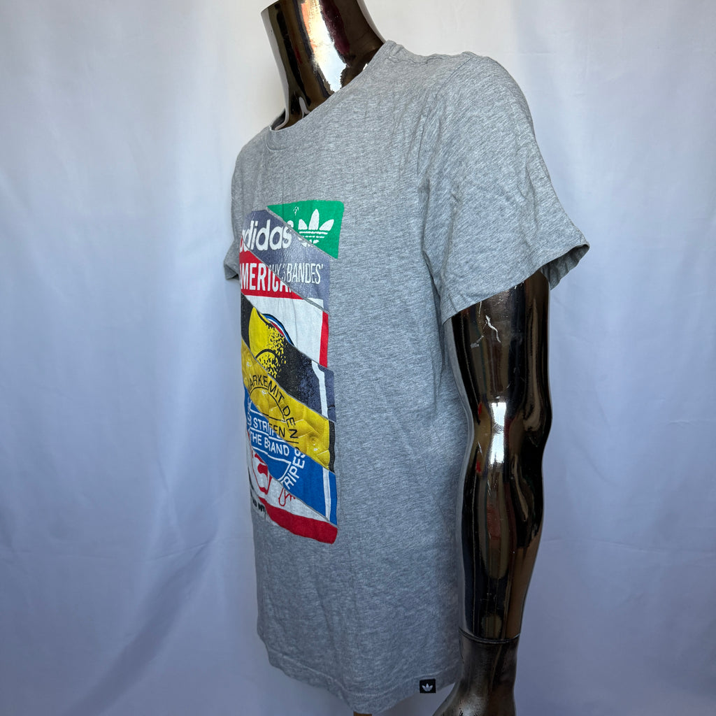 Adidas Originals T-Shirt – America Graphic Collage – Retro Heritage Look - Größe XL
