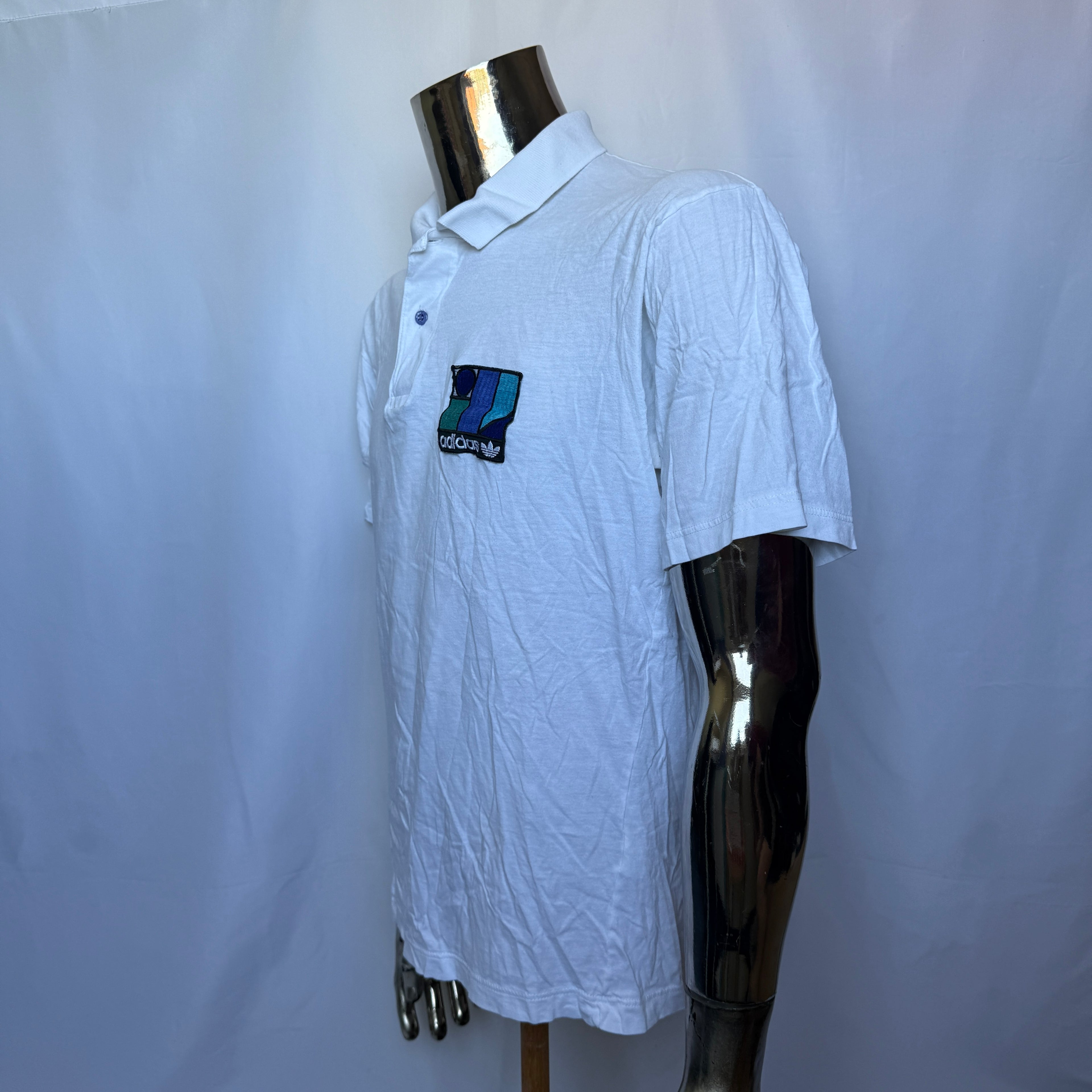 Adidas Originals Polo – Made in France – frühe 80er (Vintage / Rarität) -Größe XL