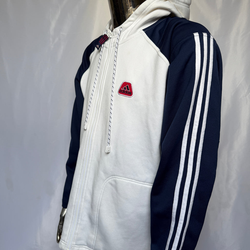 Adidas Zip Hoodie (Pullover / Jacke) - frühe 00er Jahre Vintage - Größe S (eher M)