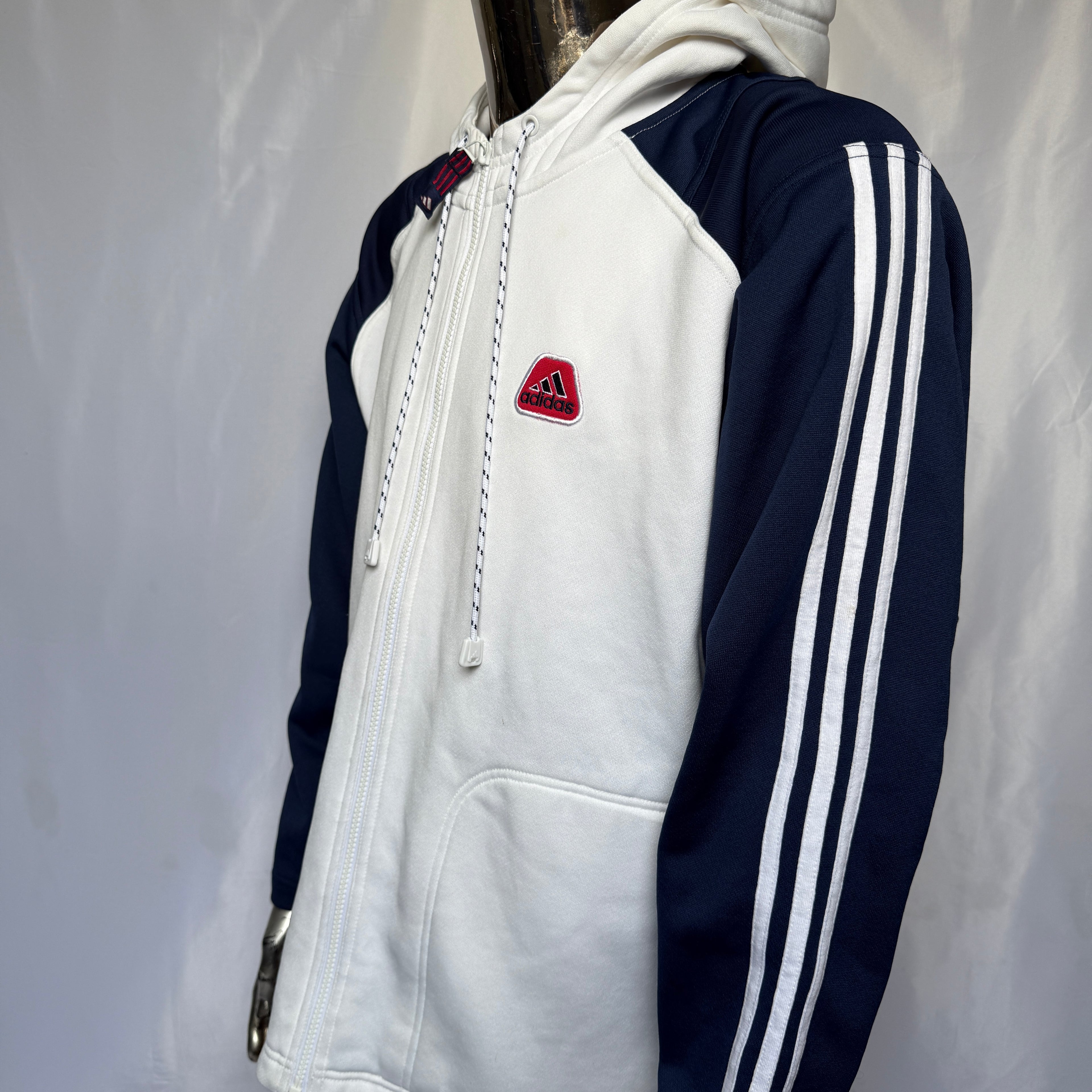Adidas Zip Hoodie (Pullover / Jacke) - frühe 00er Jahre Vintage - Größe S (eher M)