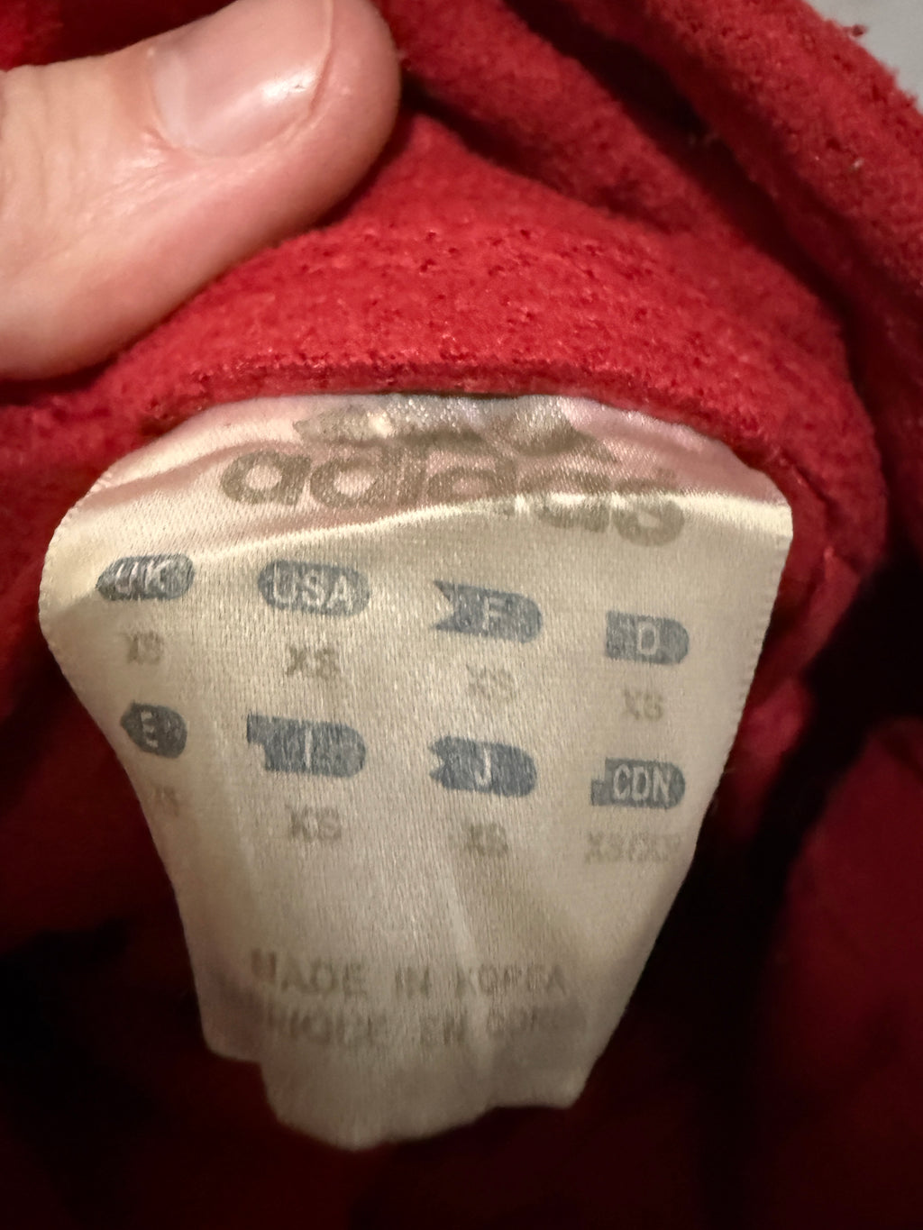 Adidas Pullover Fleece (Sweatshirt / Jacke) – späte 90er Vintage - Größe XS