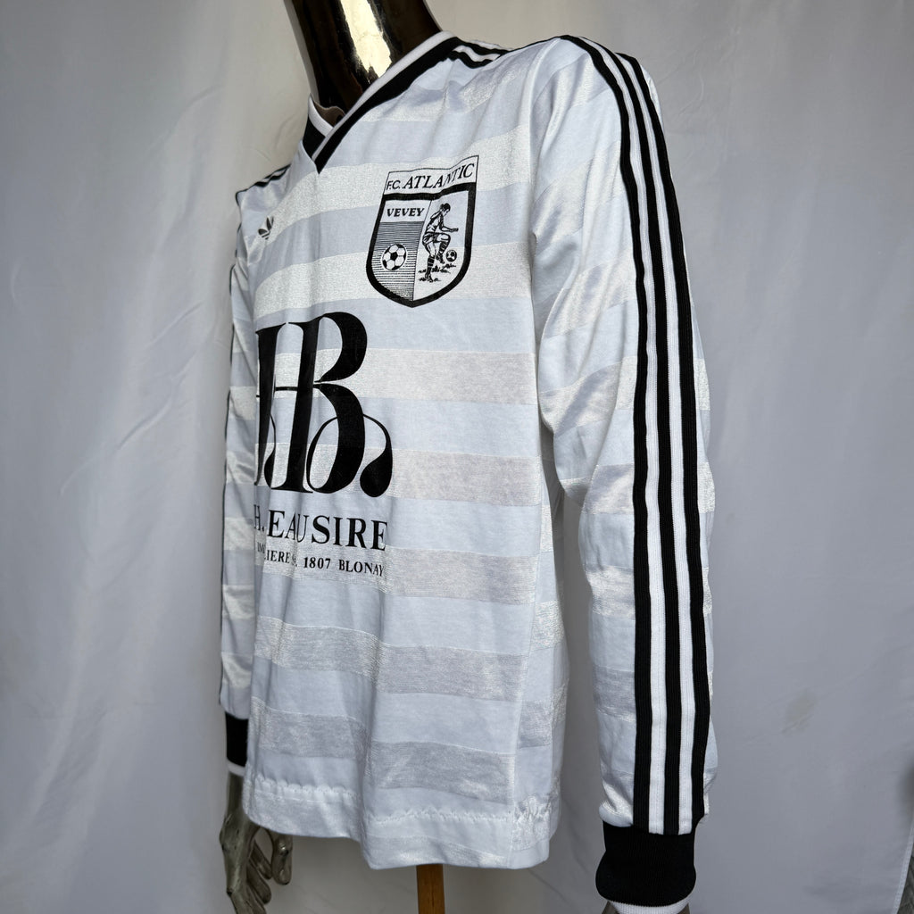adidas 80er 90er Vintage Football Jersey / Trikot / Shirt – FC Atlantic Vevey – Gr. M