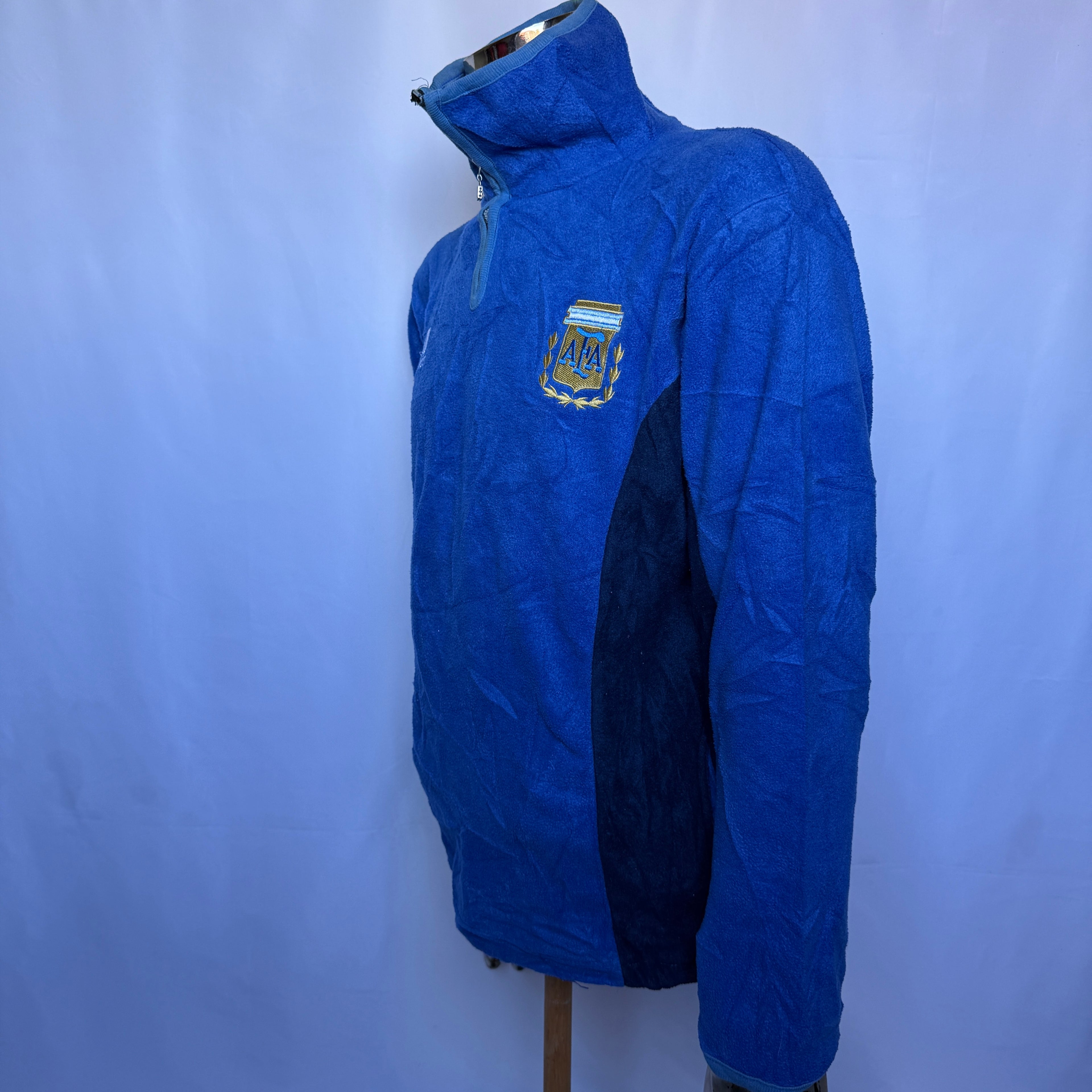 Adidas Argentinien Pullover / Sweatshirt Fleece – 1999 Vintage selten - Größe M