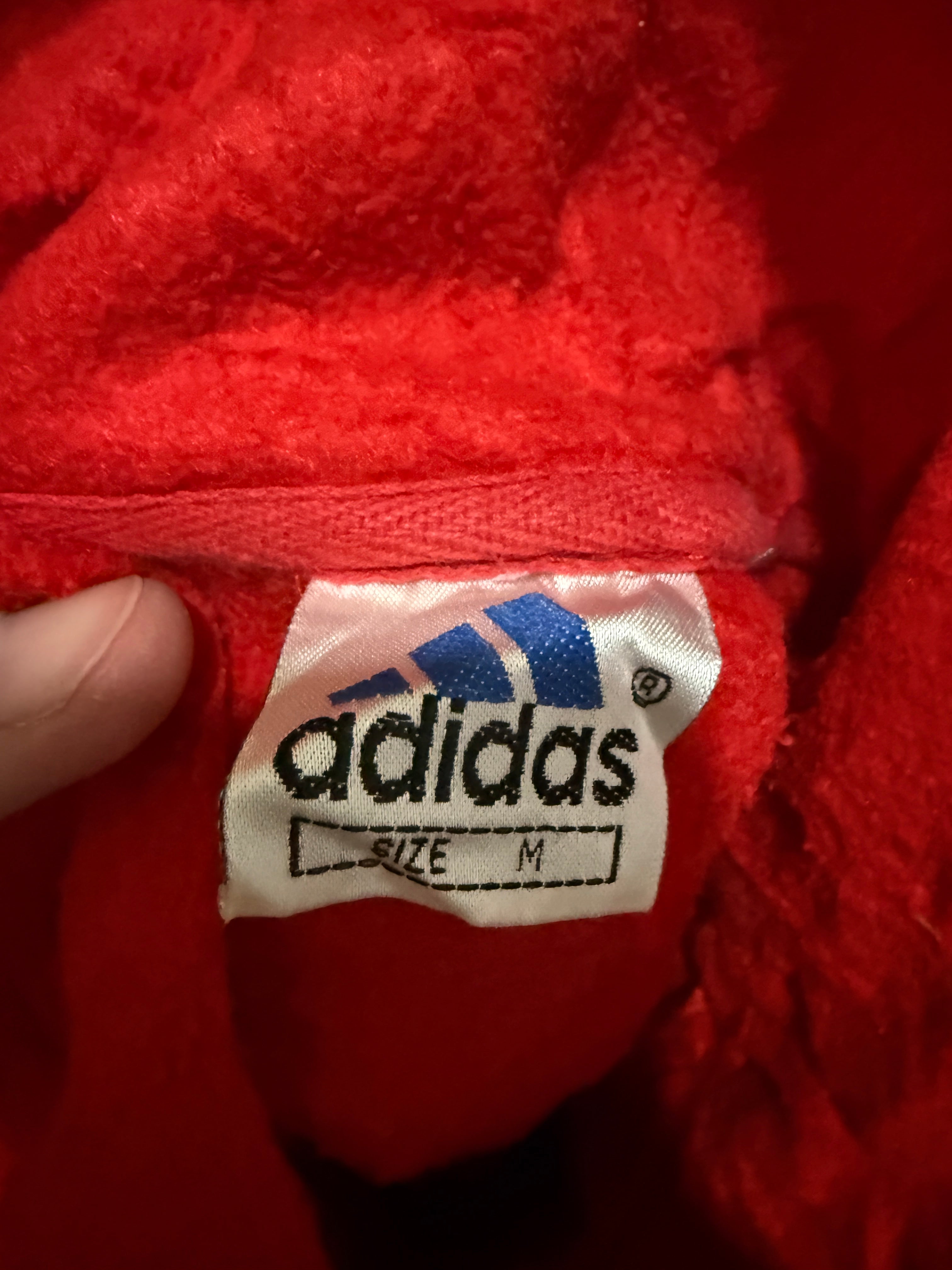 Adidas Fleece Jacke / Pullover / Sweatshirt – späte 1990er  Vintage - Größe M