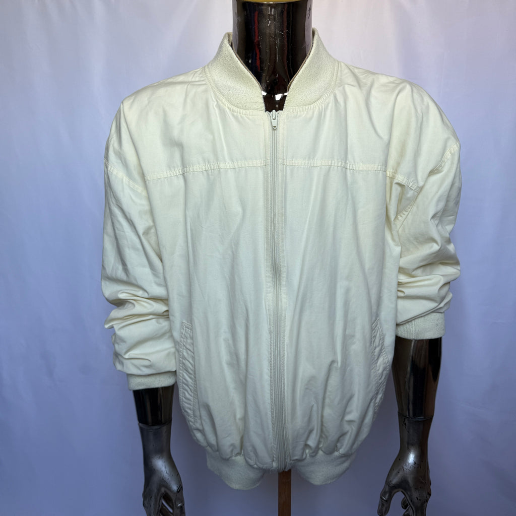 Adidas Originals Jacke- Off-White Minimal Look – 80er/90er Jahre Vintage - Gr. L