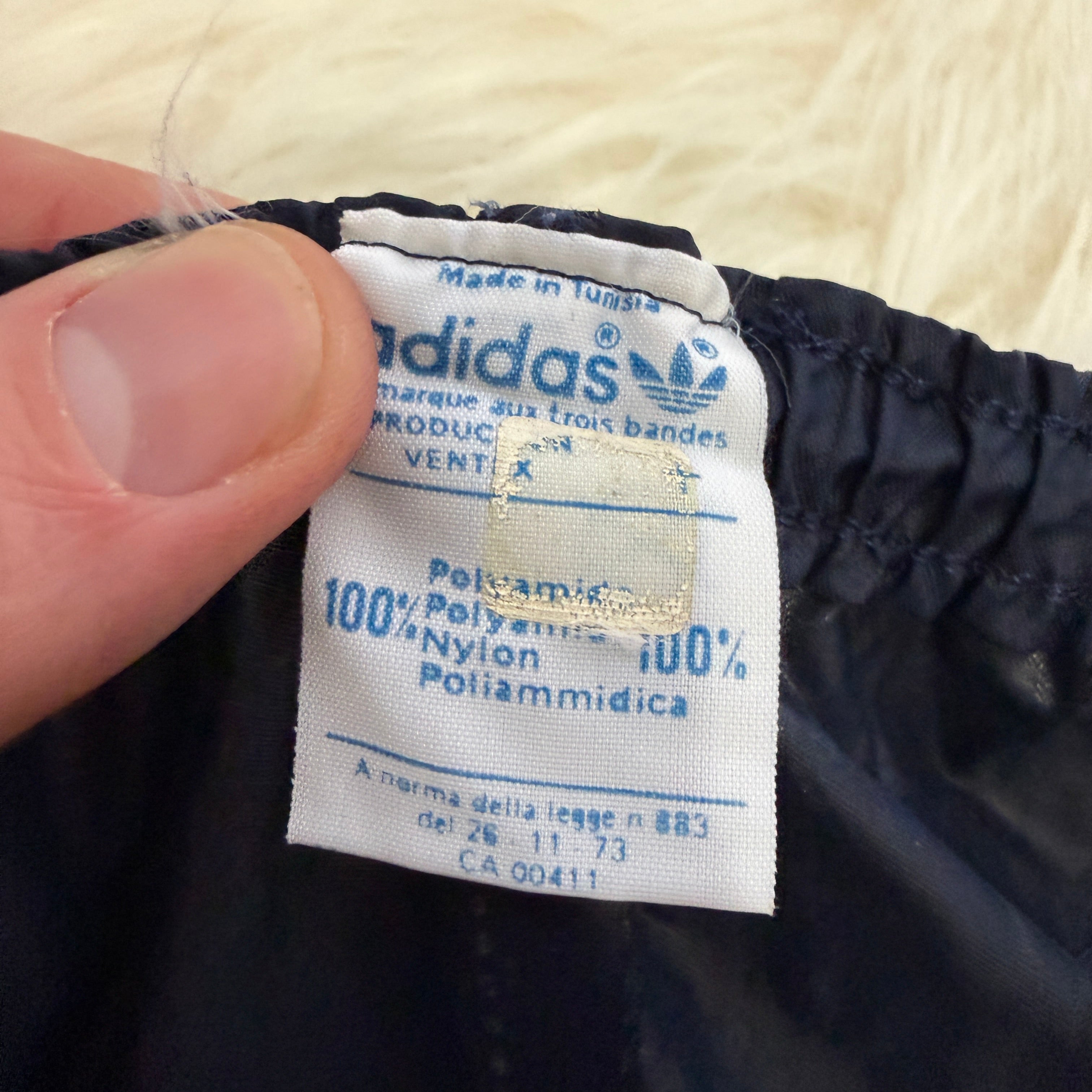 Adidas 70er Jahre Vintage Nylon Jogginghose / Trainingshose – Gr. L