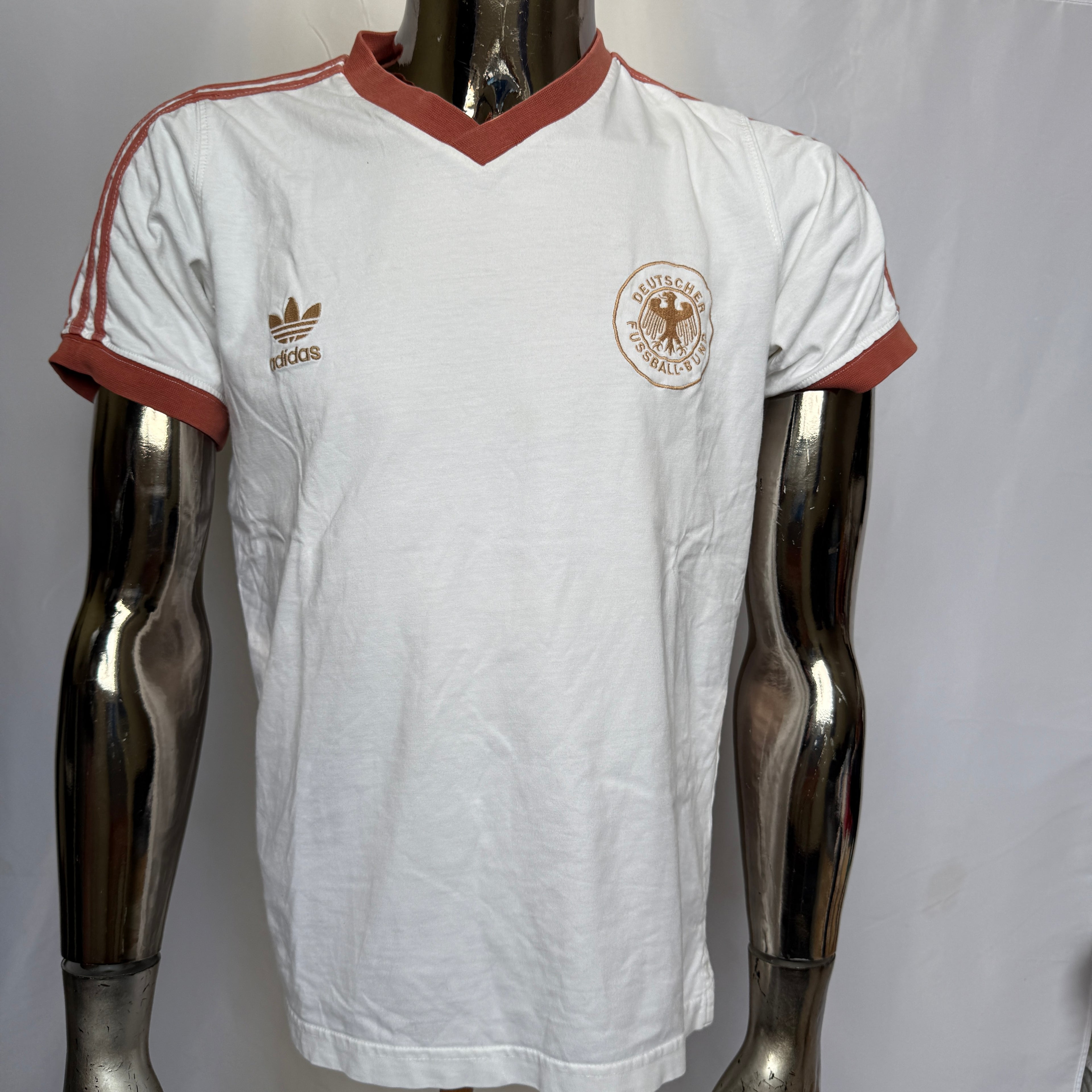 adidas 80er 90er Vintage DFB T-Shirt / Shirt – Deutschland – Rarität – Gr. M