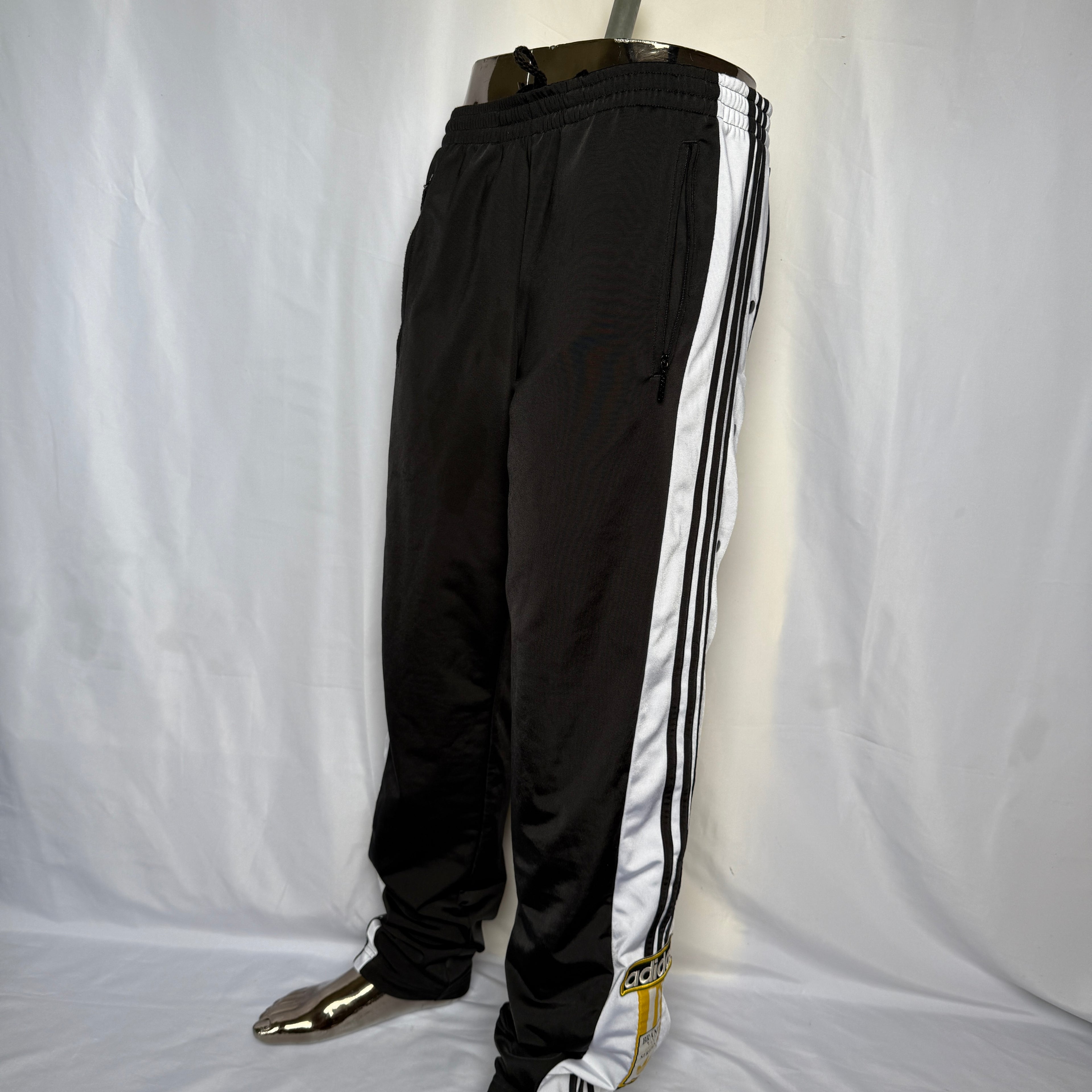 Adidas “Adibreak” Jogginghose / Trainingshose (seitliche Knopfleiste) - Retro - Größe M