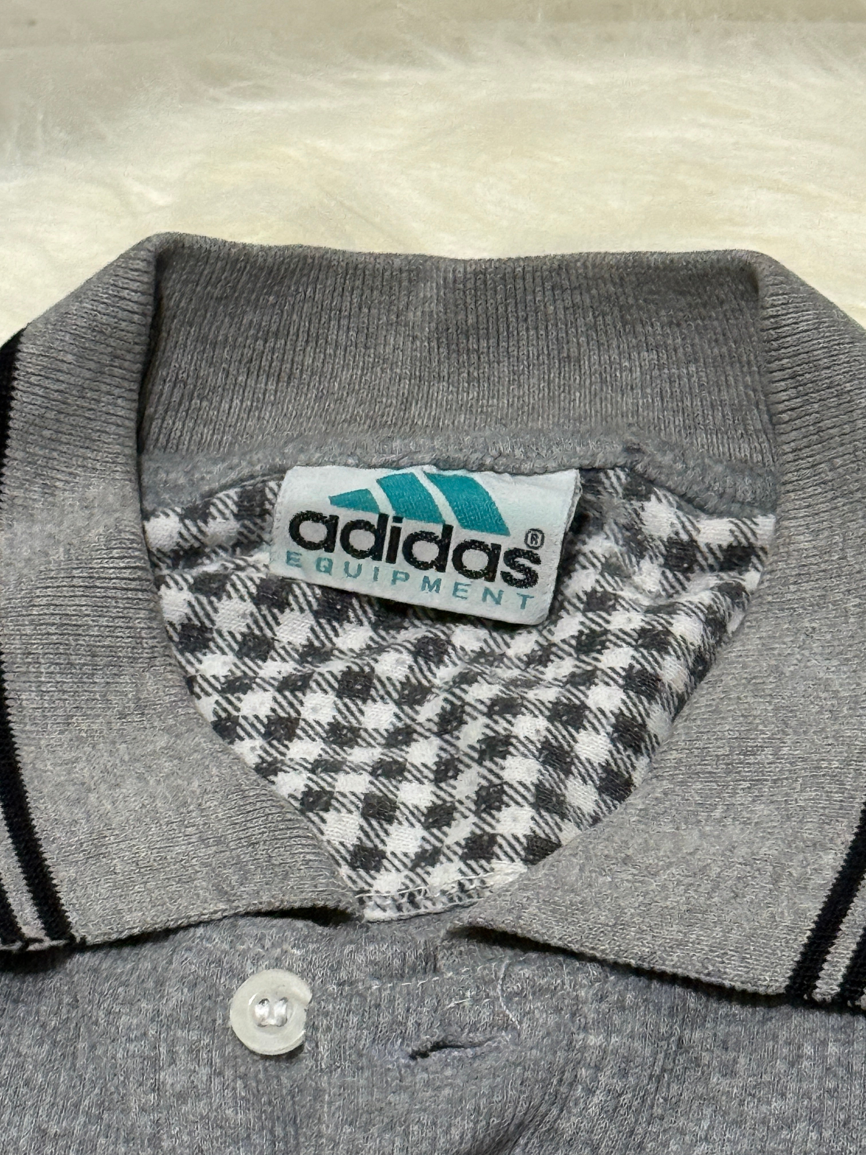 Adidas Equipment Polo Shirt – frühe 90er Jahre Vintage - Größe L
