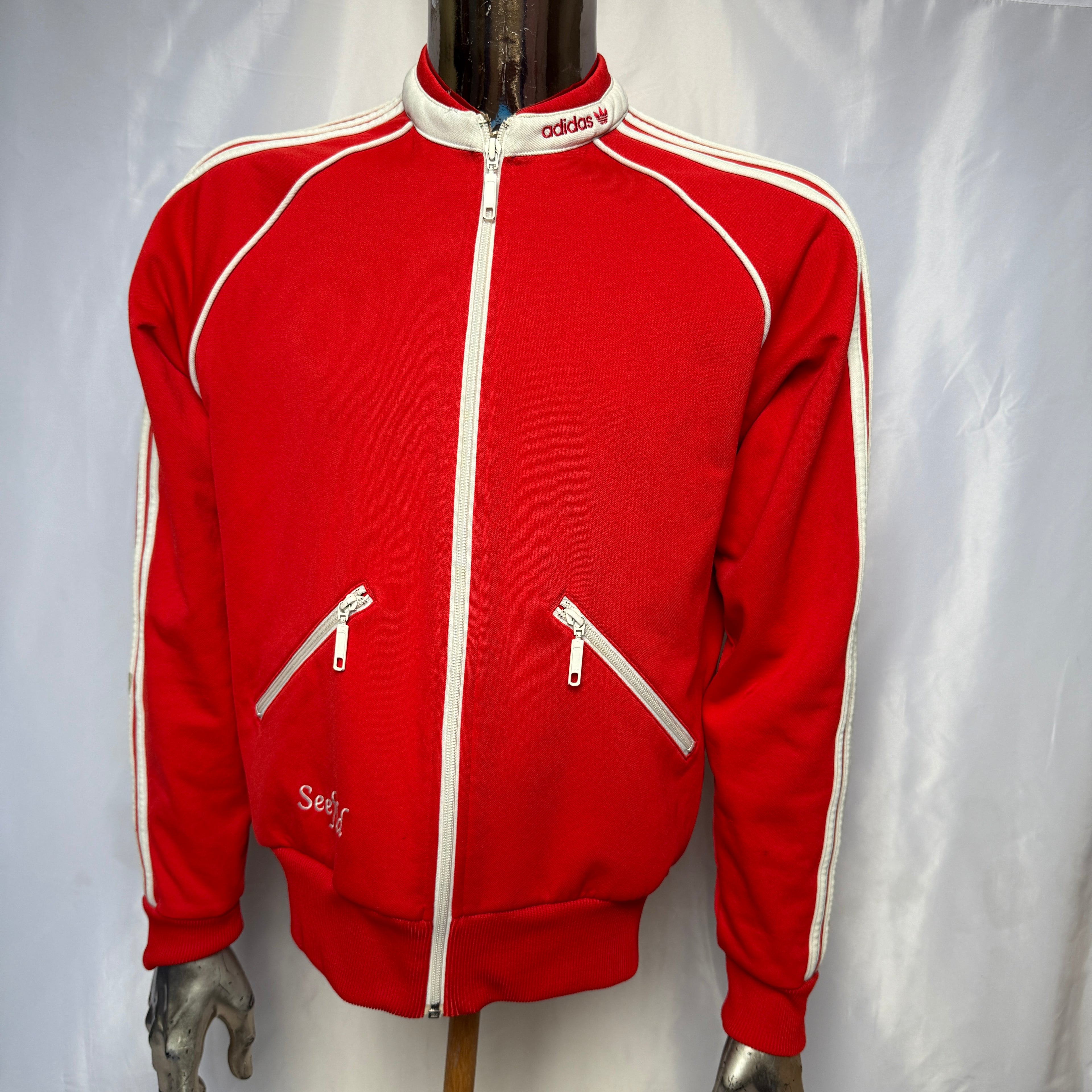 Adidas Jacke / Pullover „Seefeld“ – frühe 00er Vintage - Größe L