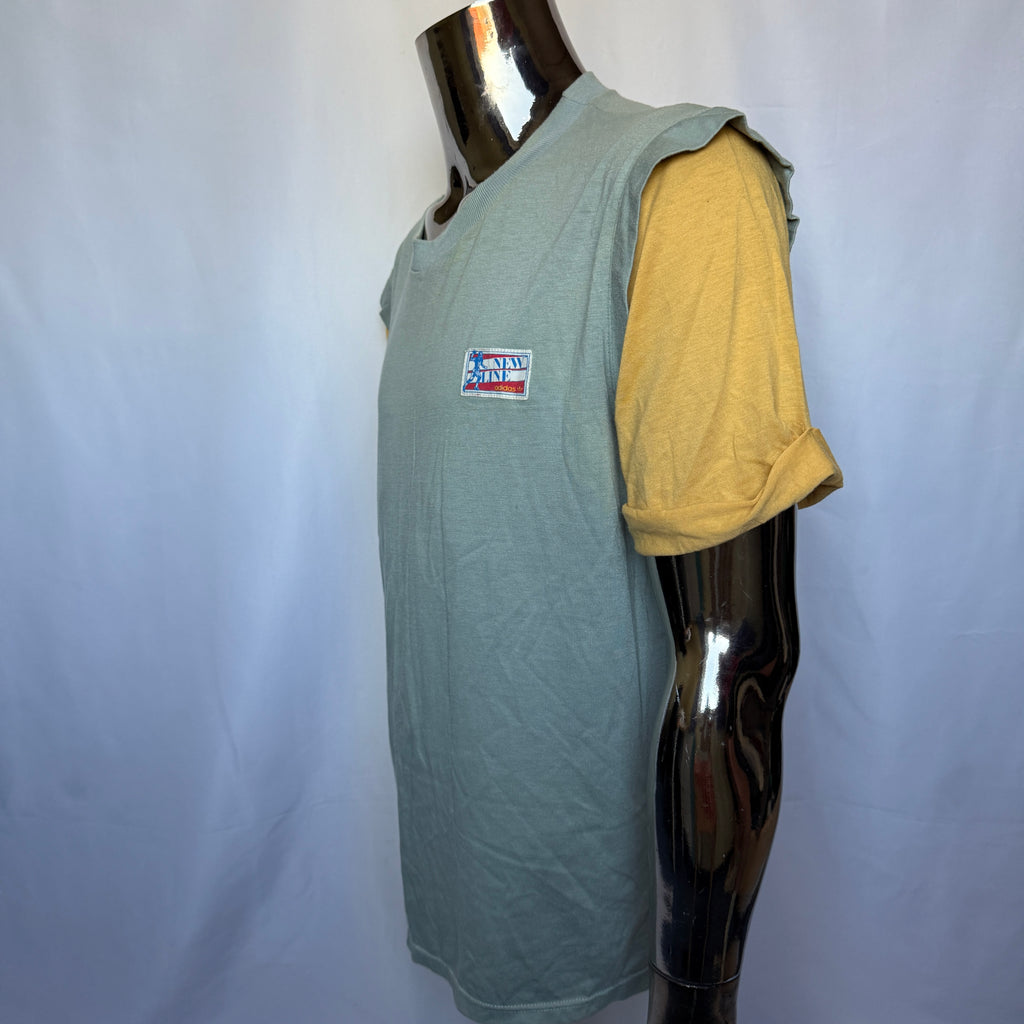 Adidas “New Line” T-Shirt – Made in France – Ventex Production – 1980s Vintage / Rarität - Größe M