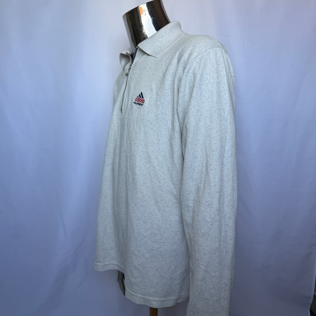 Adidas Equipment Longsleeve / Polo – 90er Jahre Vintage - Größe L