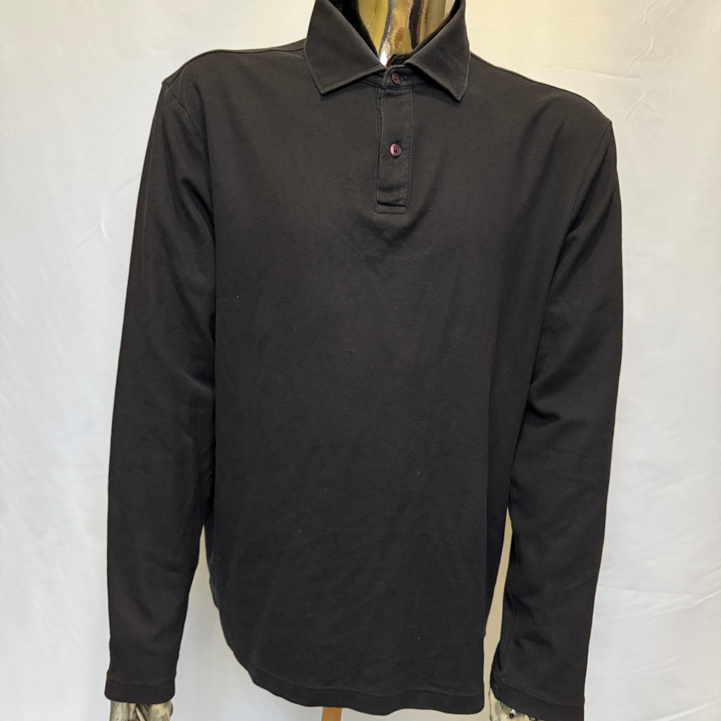 adidas x Equipment 90er Vintage Langarm Polo / Sweatshirt – Gr. L