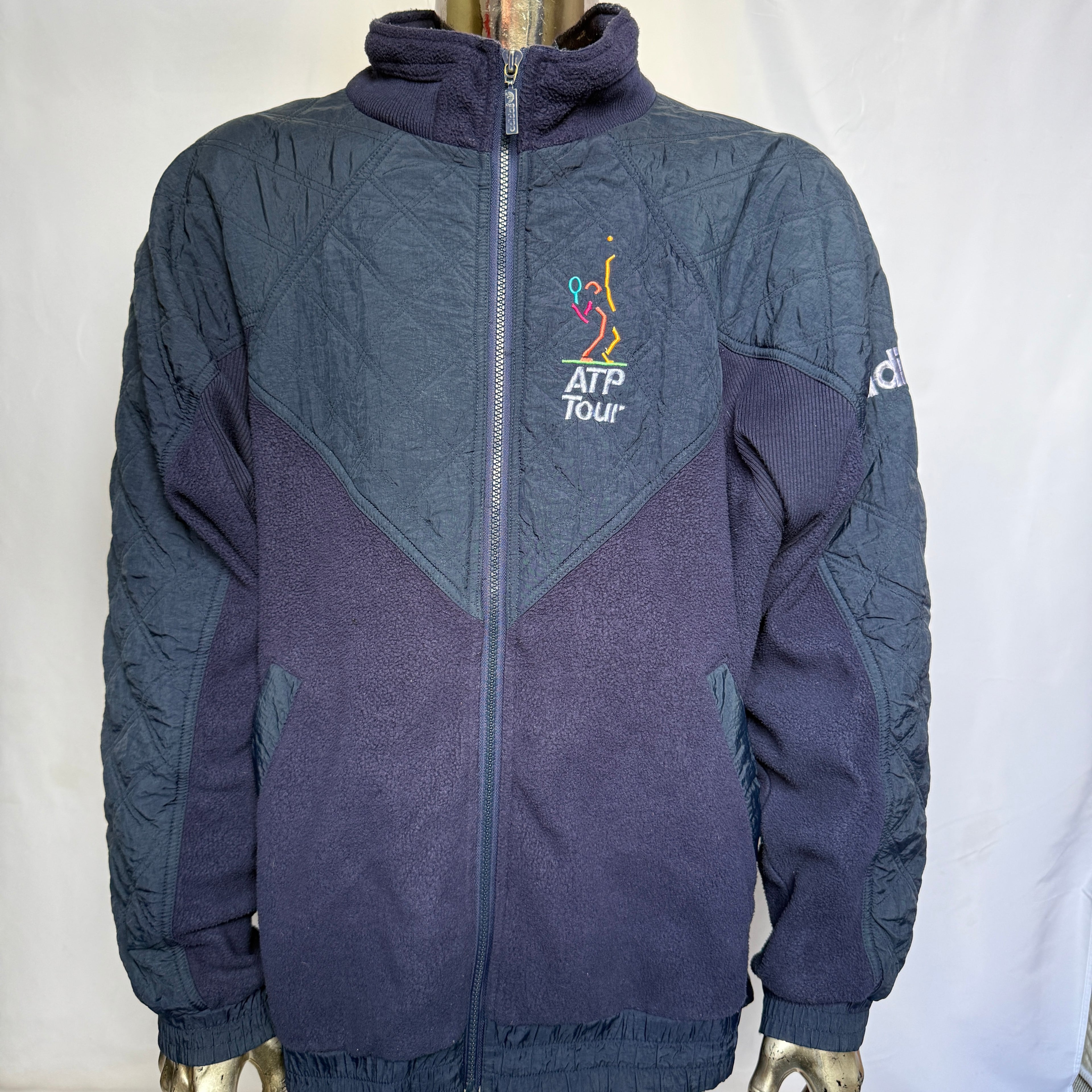 adidas 90er Vintage ATP Tour Fleece Jacket / Jacke - selten - Gr. M