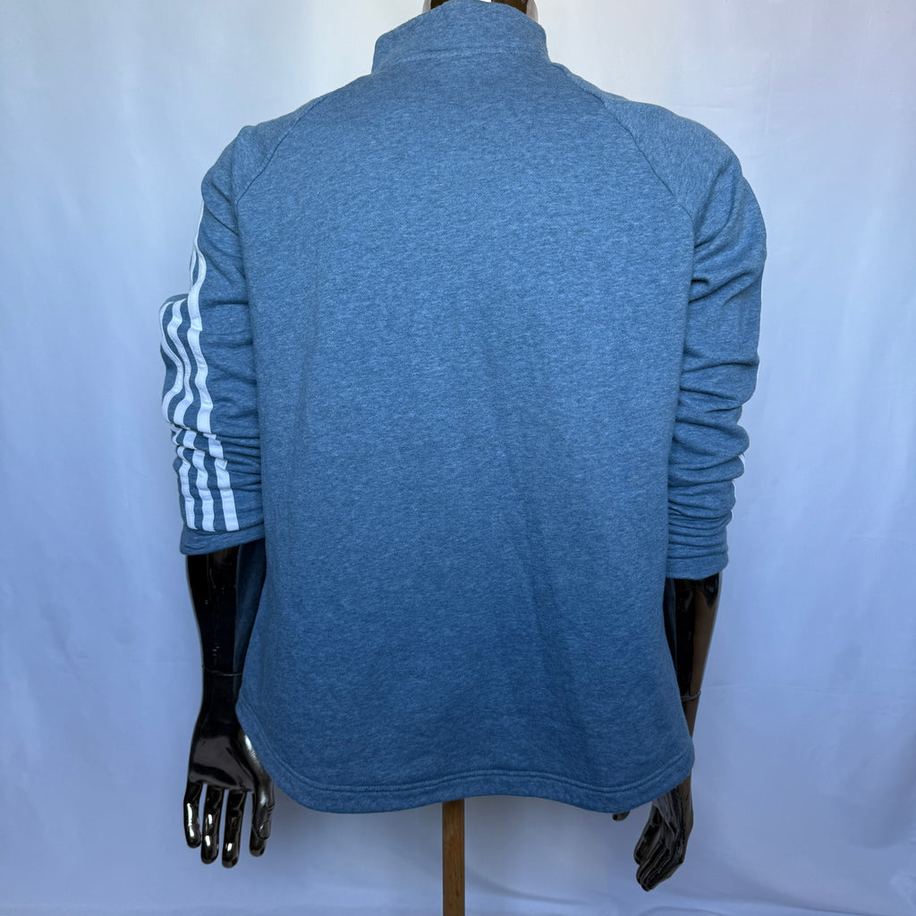 Adidas Half-Zip Pullover – Blau/Weis – Größe XL
