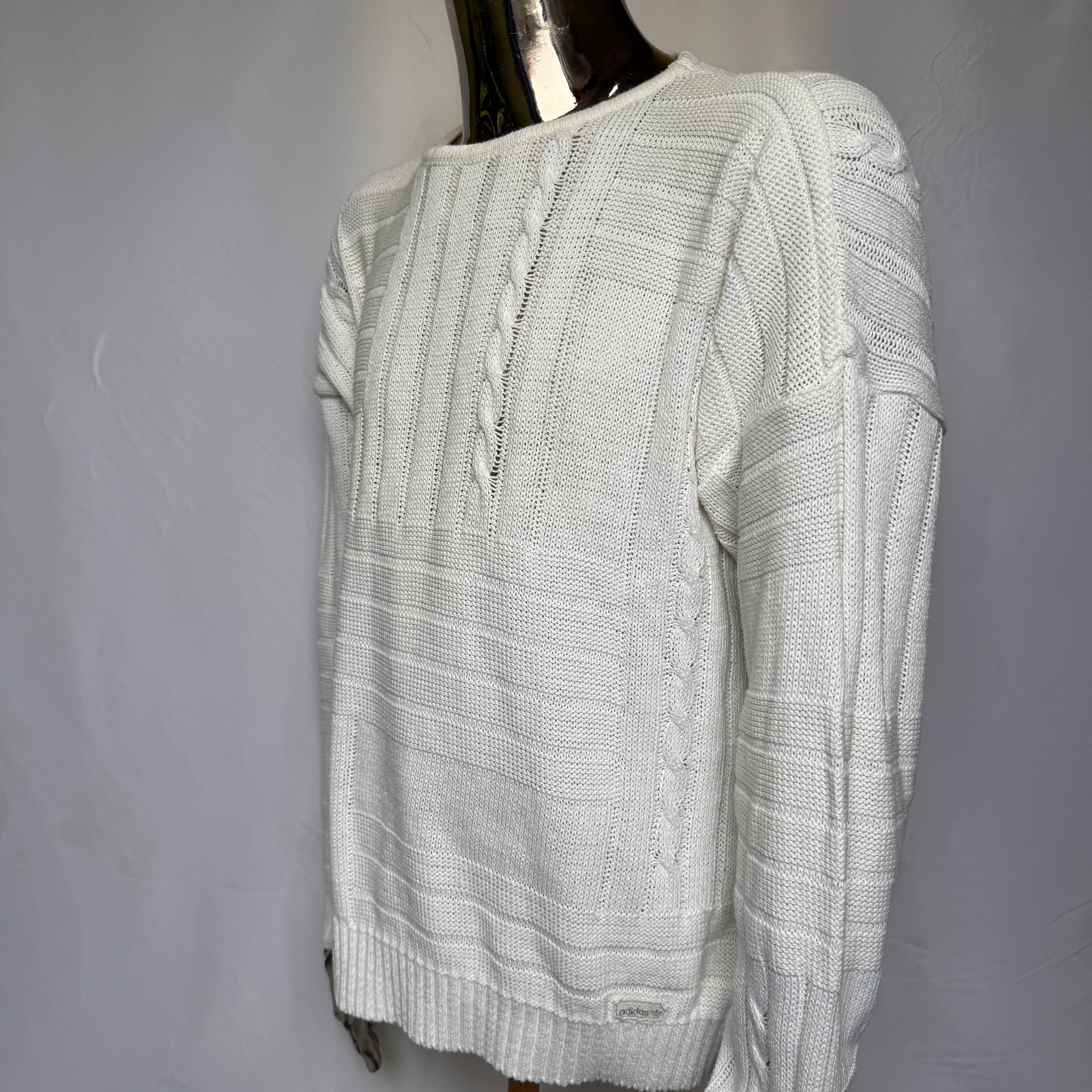 adidas 80er / 90er Vintage selten Strickpullover – Gr. XL-XXL (D55)