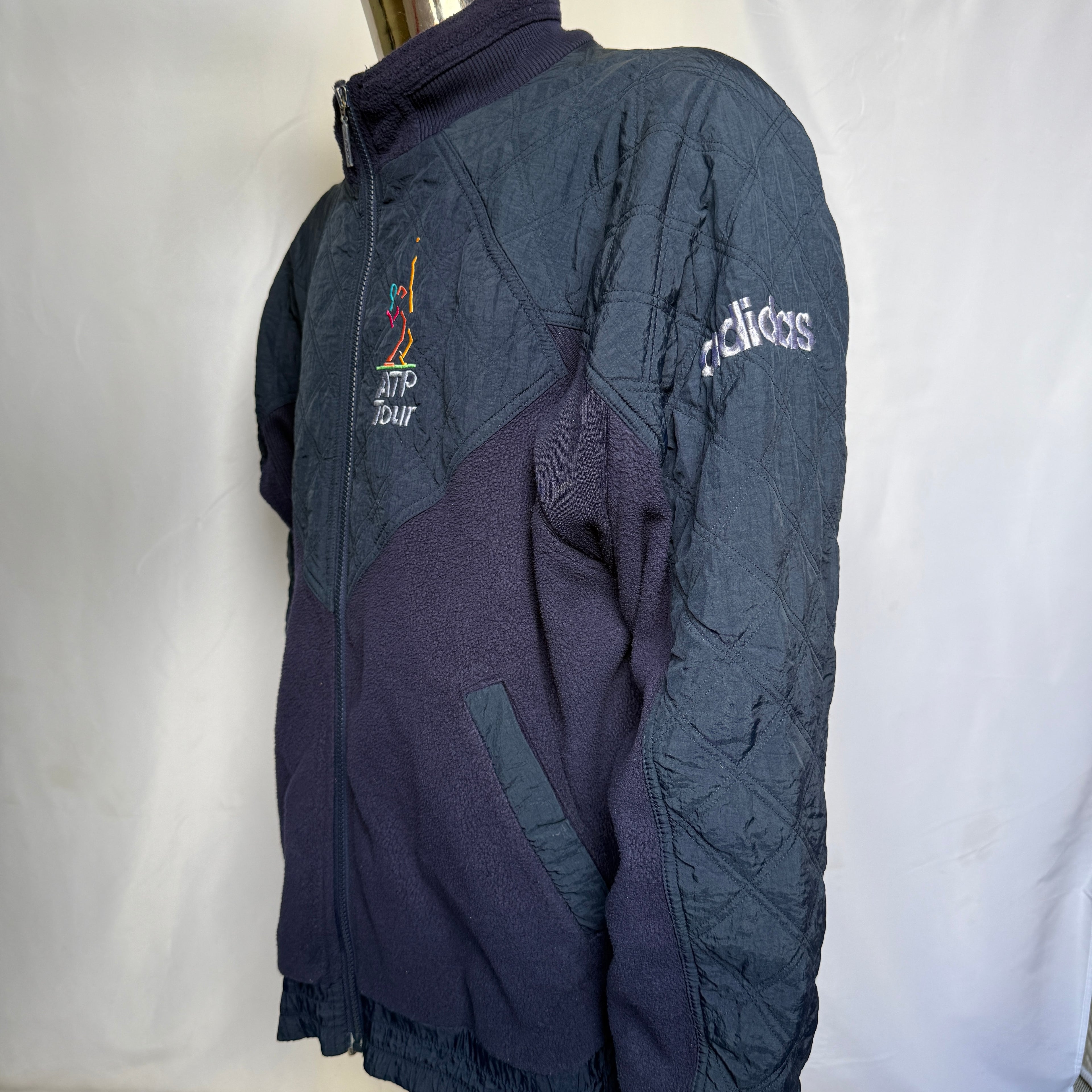 adidas 90er Vintage ATP Tour Fleece Jacket / Jacke - selten - Gr. M